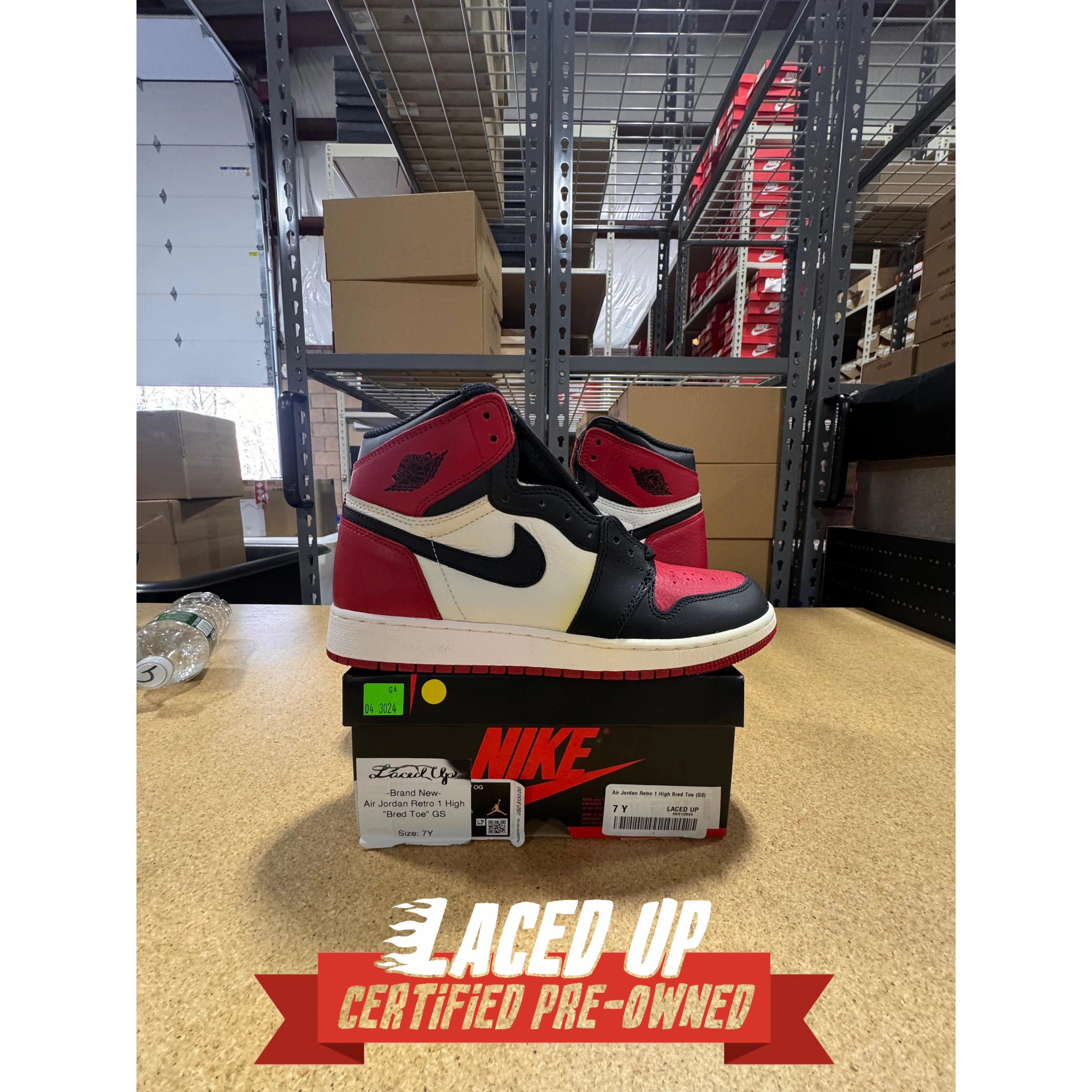 Air Jordan Retro 1 Bred Toe *Conditional* GS