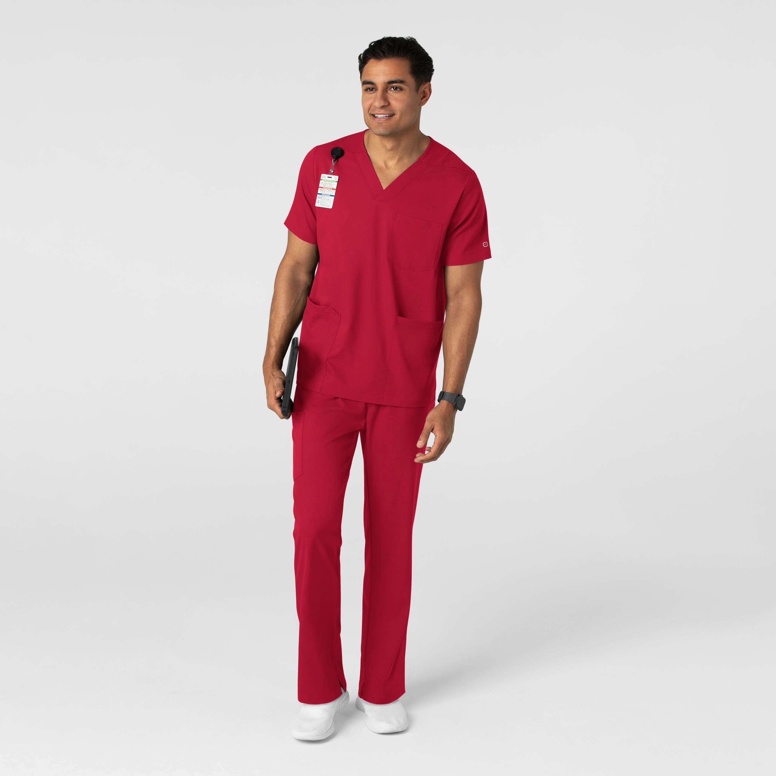 Boundless Men's Straight Leg Scrub Pant - Red