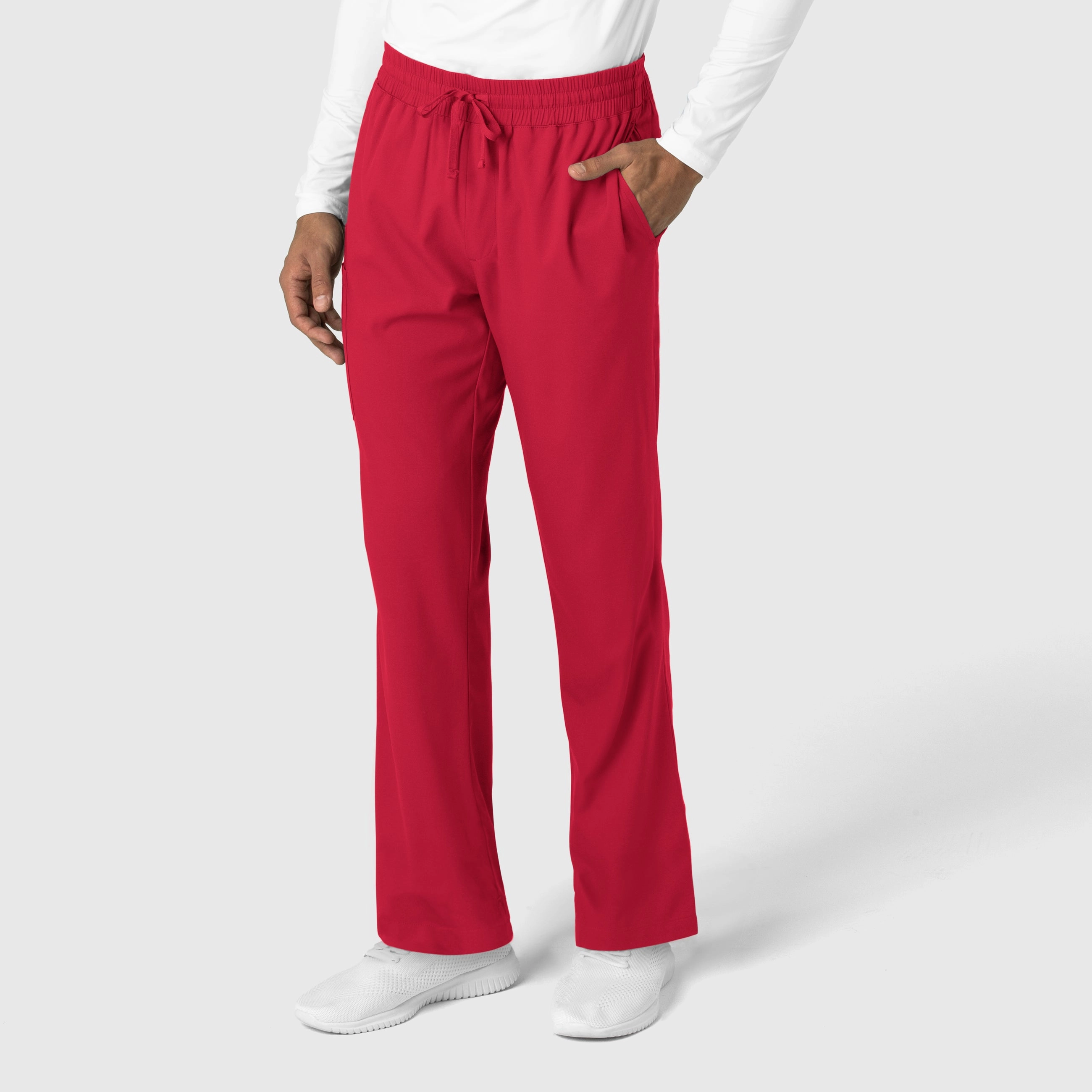 Boundless Men's Straight Leg Scrub Pant - Red