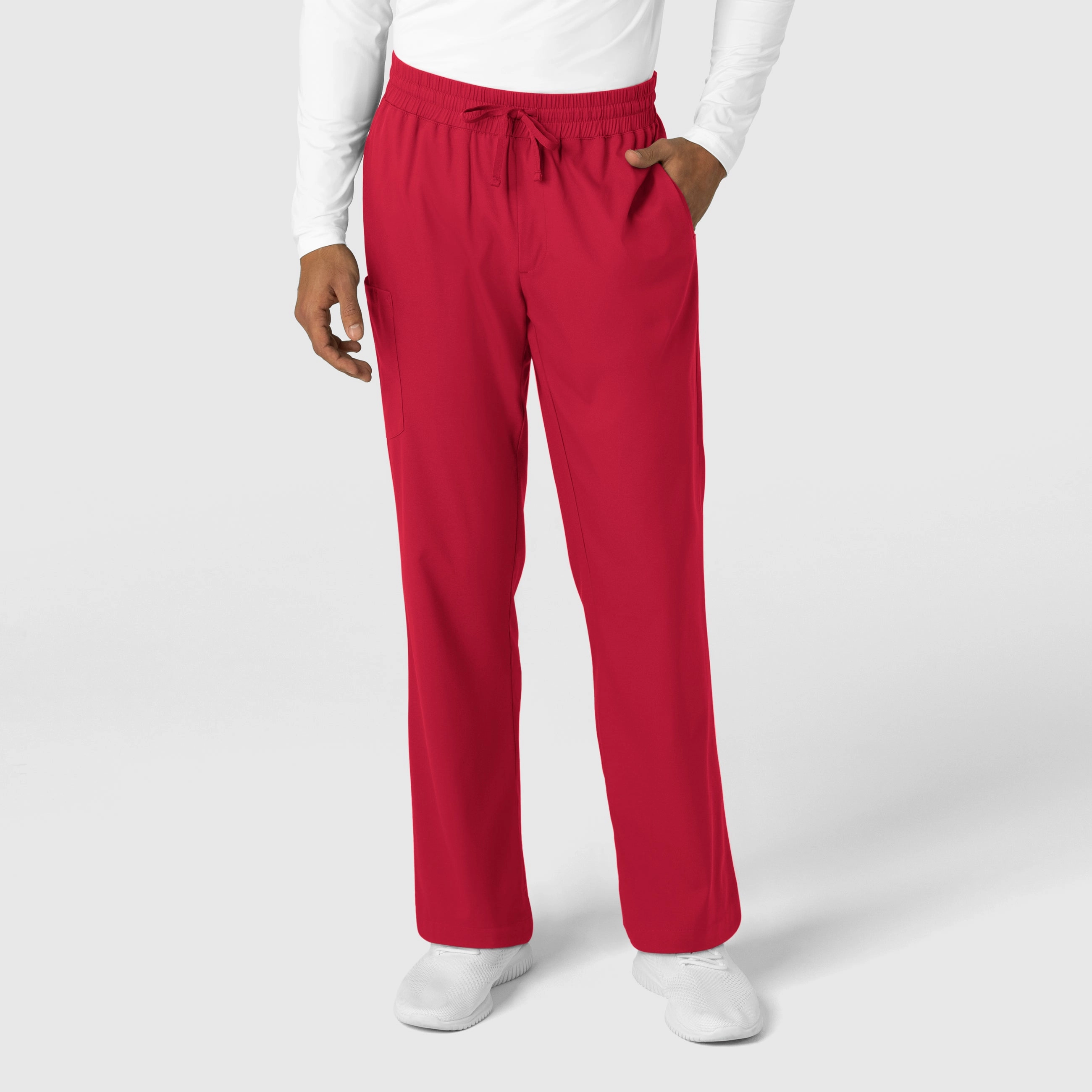 Boundless Men's Straight Leg Scrub Pant - Red