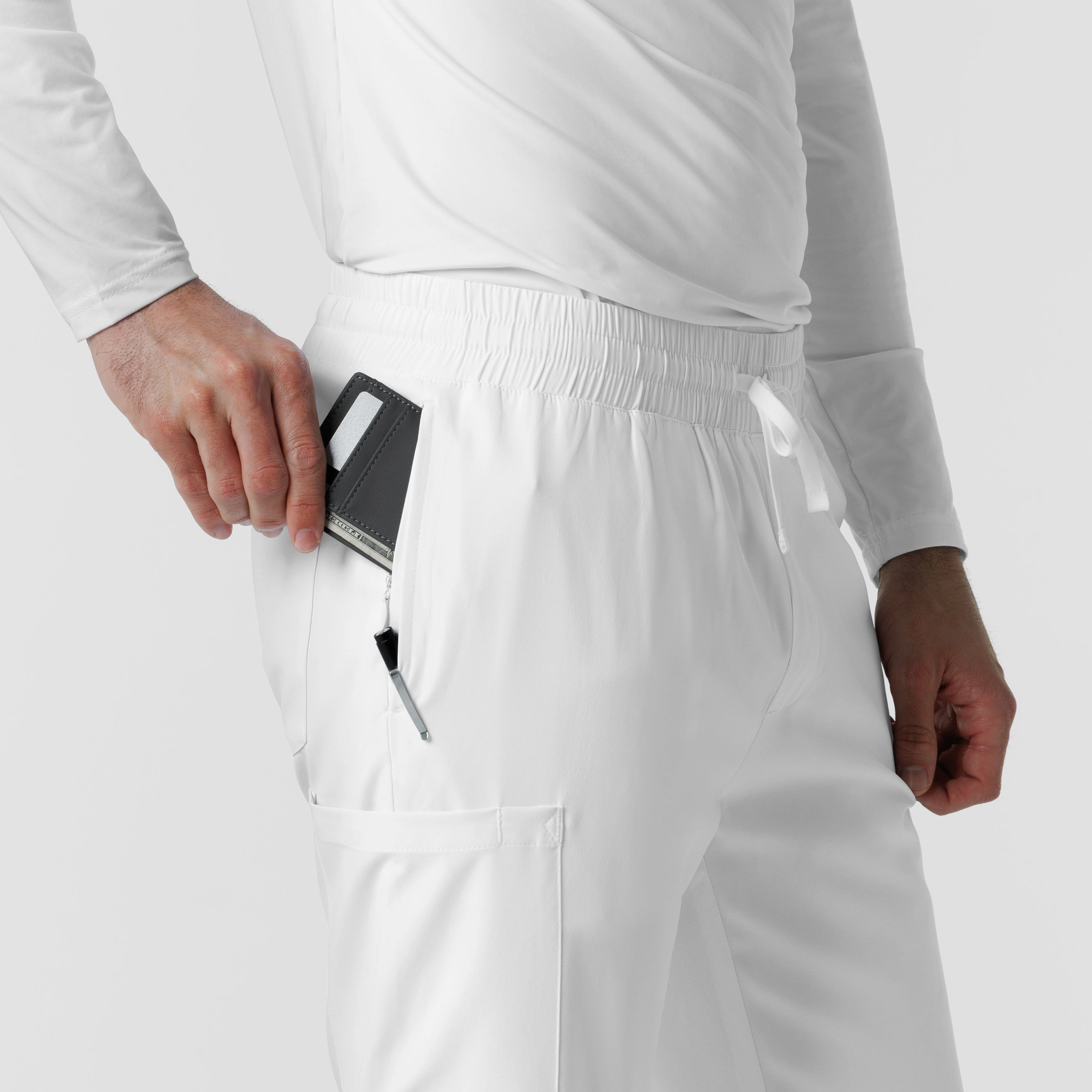Boundless Men's Straight Leg Scrub Pant - White