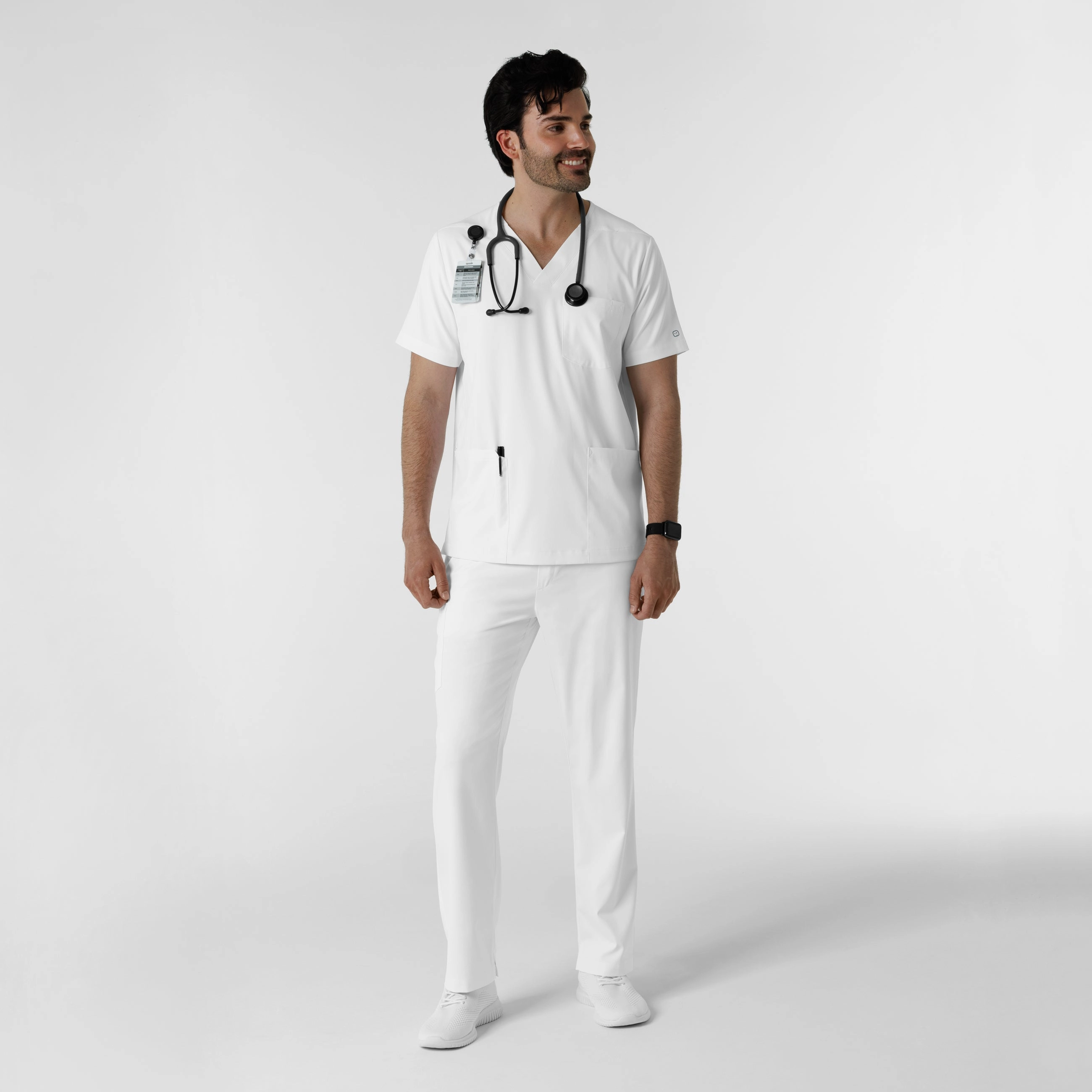 Boundless Men's Straight Leg Scrub Pant - White