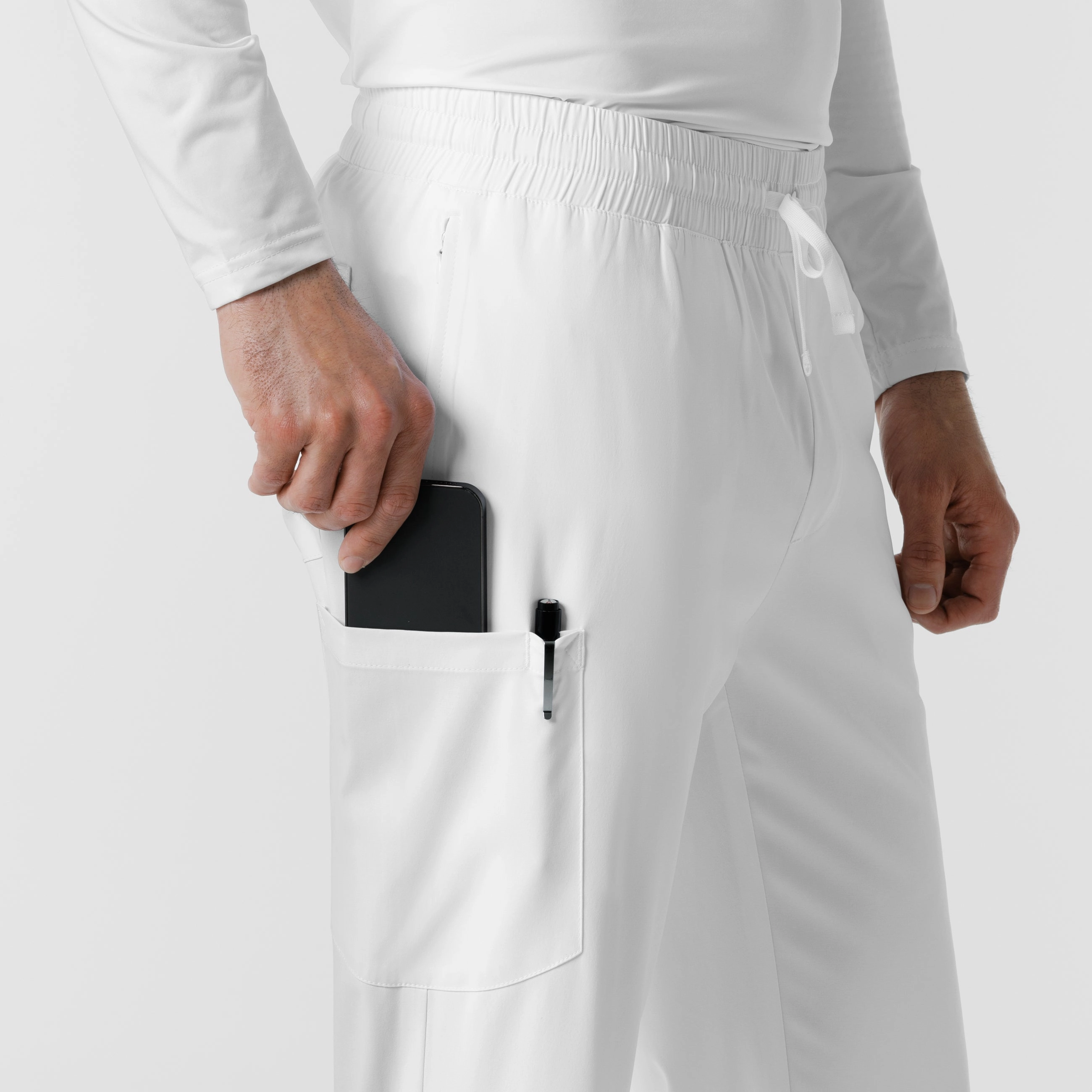 Boundless Men's Straight Leg Scrub Pant - White