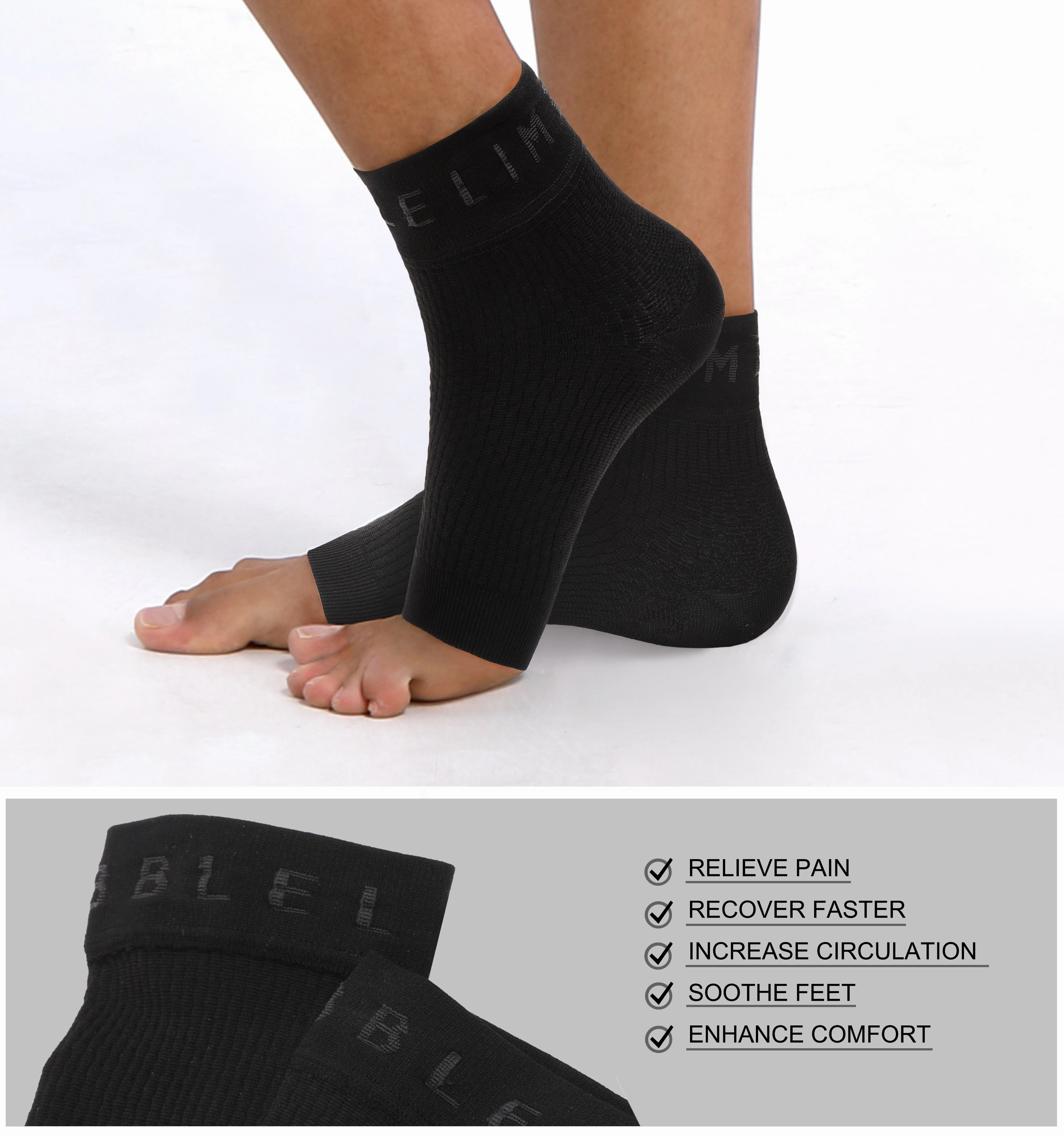 BUBBLELIME 80N/20S Compression Arch Support Ankle Brace_Biking