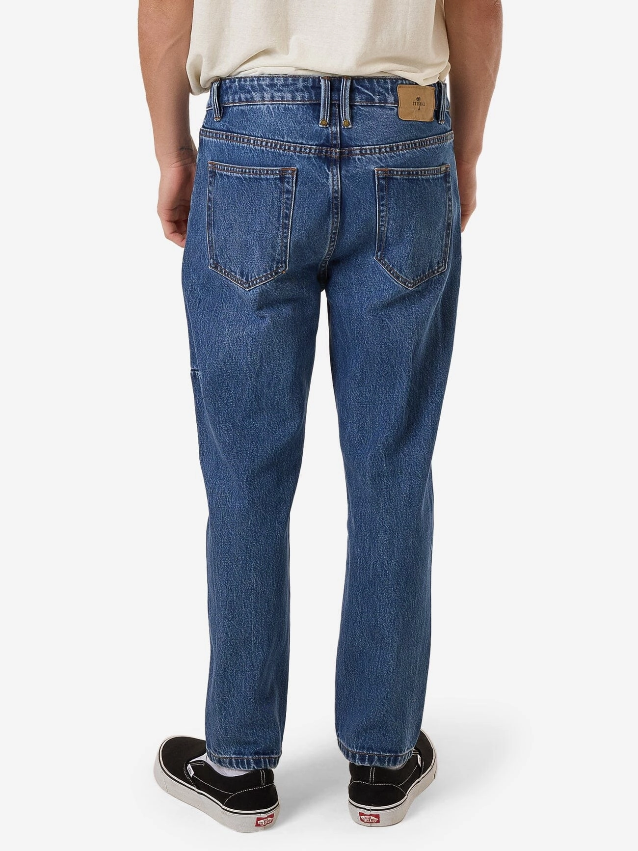 Chopped Straight Cropped Denim Jean - Double Rinsed Blues