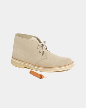 CLARKS SAND SUEDE DESERT BOOTS