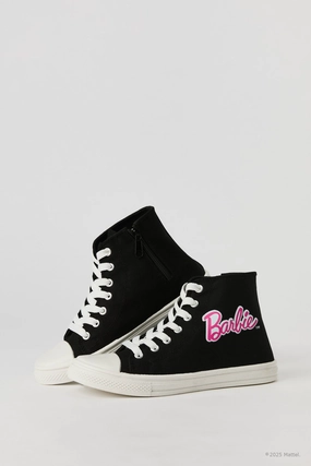 Espadrilles montantes lacées à imprimé Barbie™ pour fille