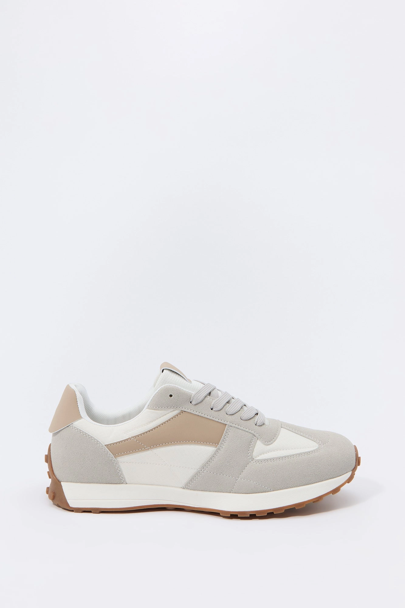 Faux Suede Colourblock Sneaker