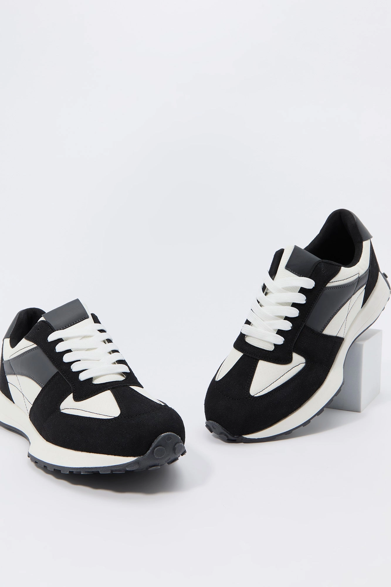 Faux Suede Colourblock Sneaker