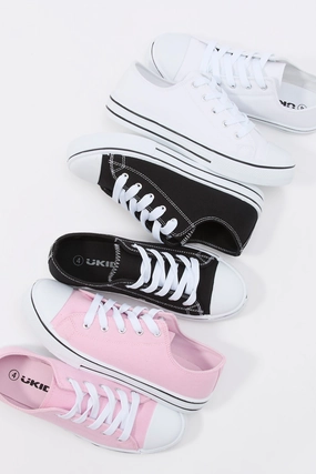 Girls Lace Up Low Top Platform Sneaker