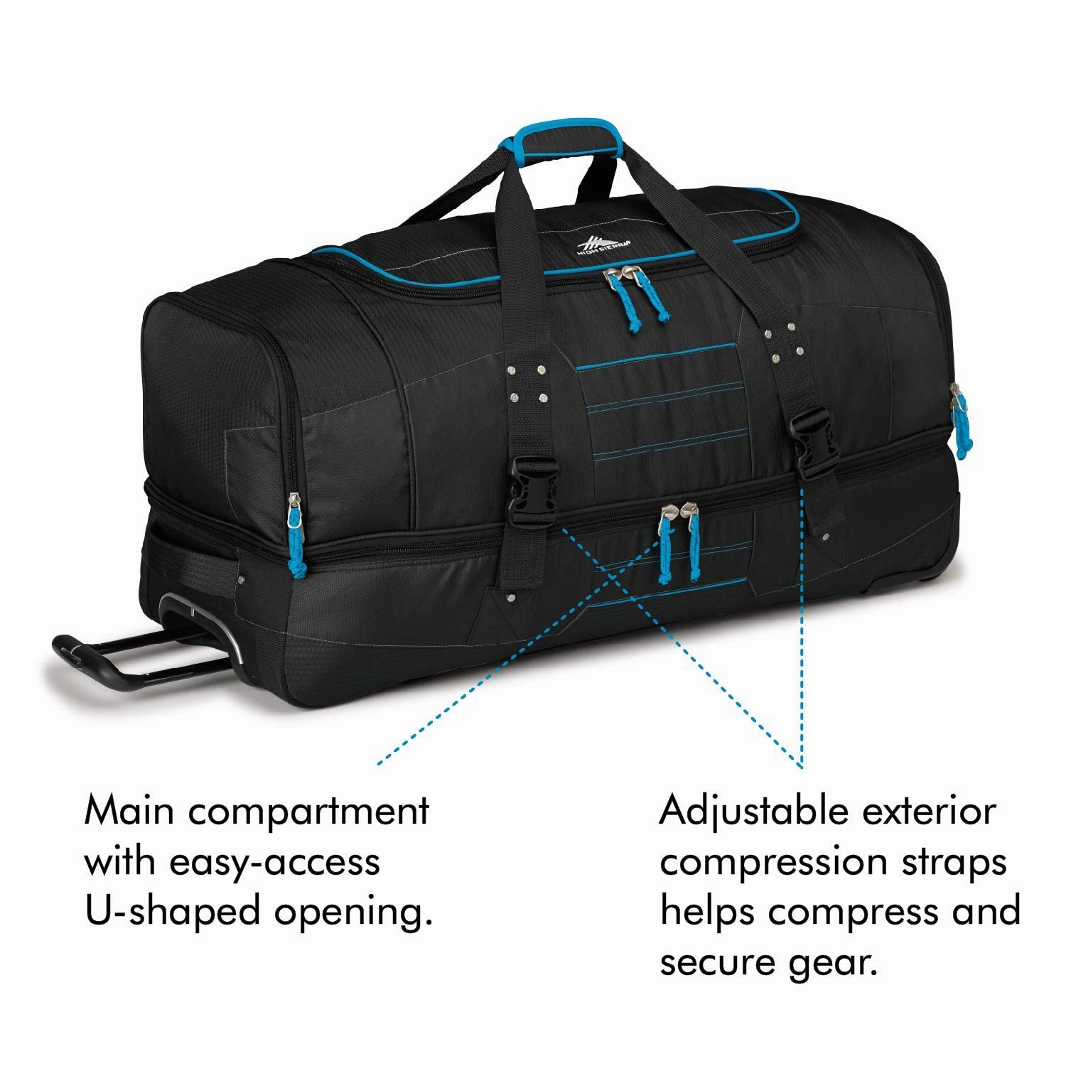 High Sierra Ultimate Access 2.0 Drop Bottom 30" 2-Wheel Wheeled Duffel Bags