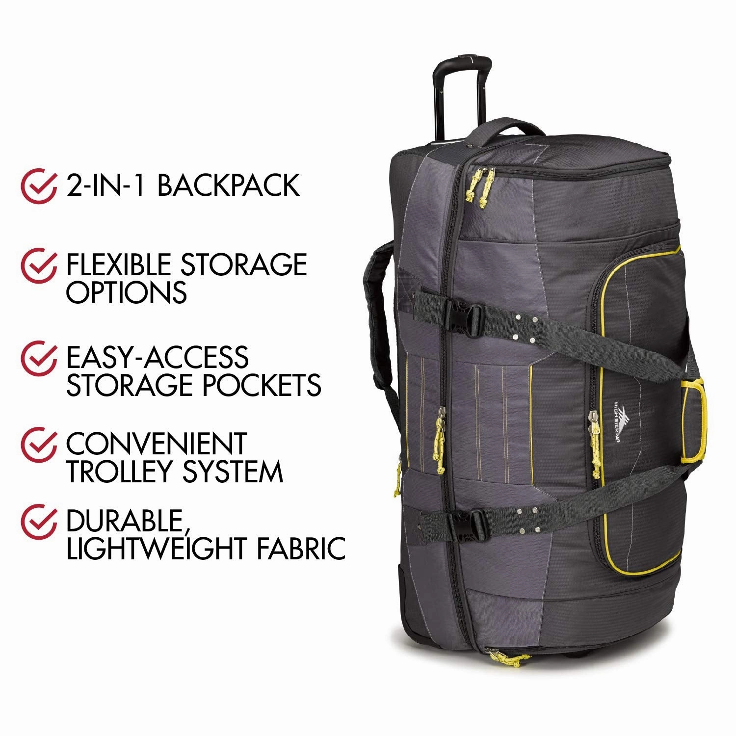 High Sierra Ultimate Access 2.0 Drop Bottom 30" 2-Wheel Wheeled Duffel Bags