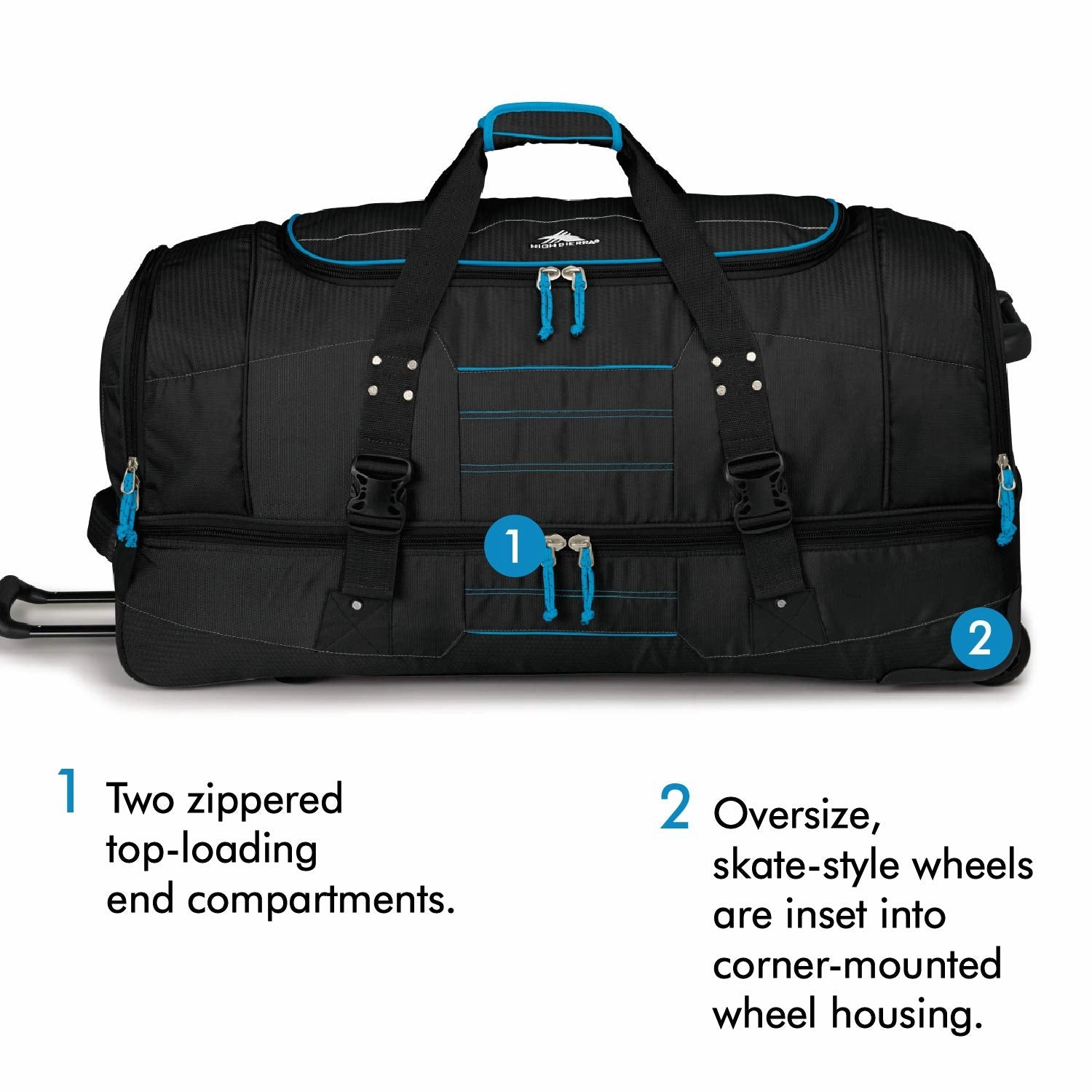 High Sierra Ultimate Access 2.0 Drop Bottom 30" 2-Wheel Wheeled Duffel Bags