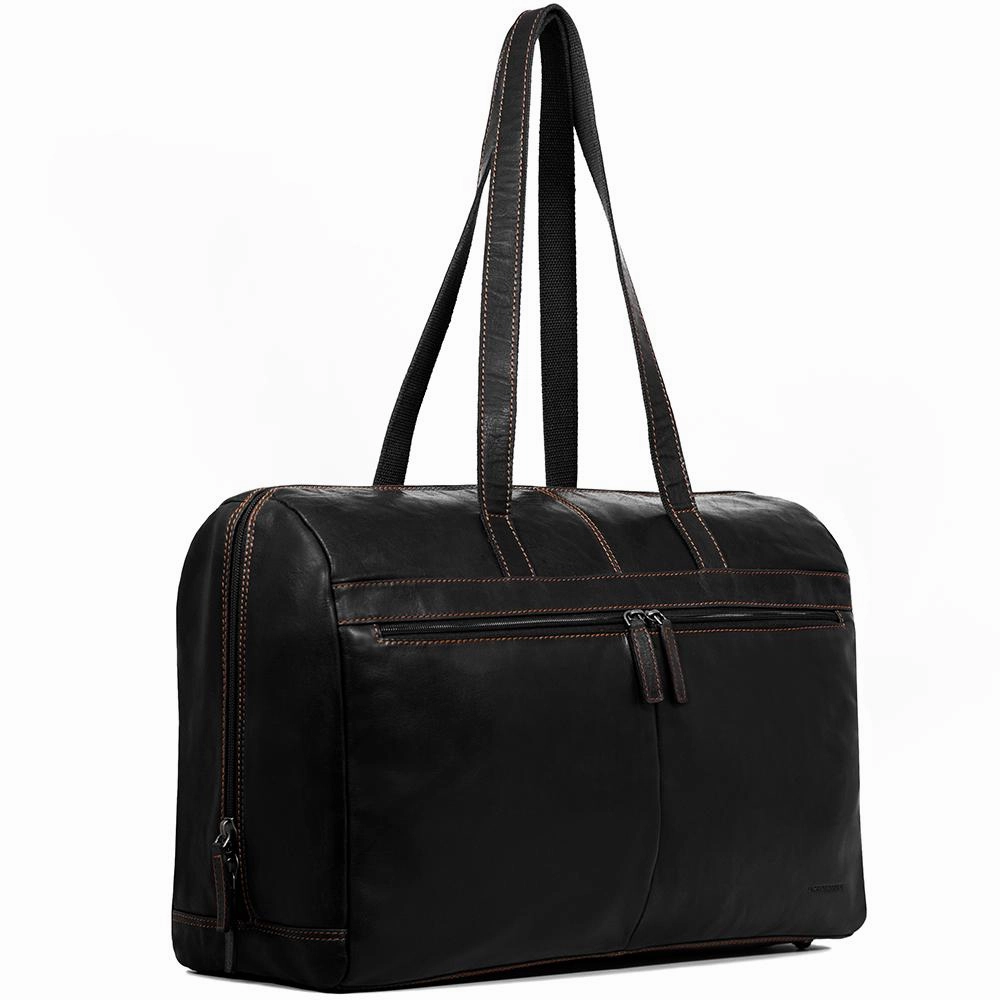 Jack Georges Voyager Uptown Leather Duffle Tote Bag