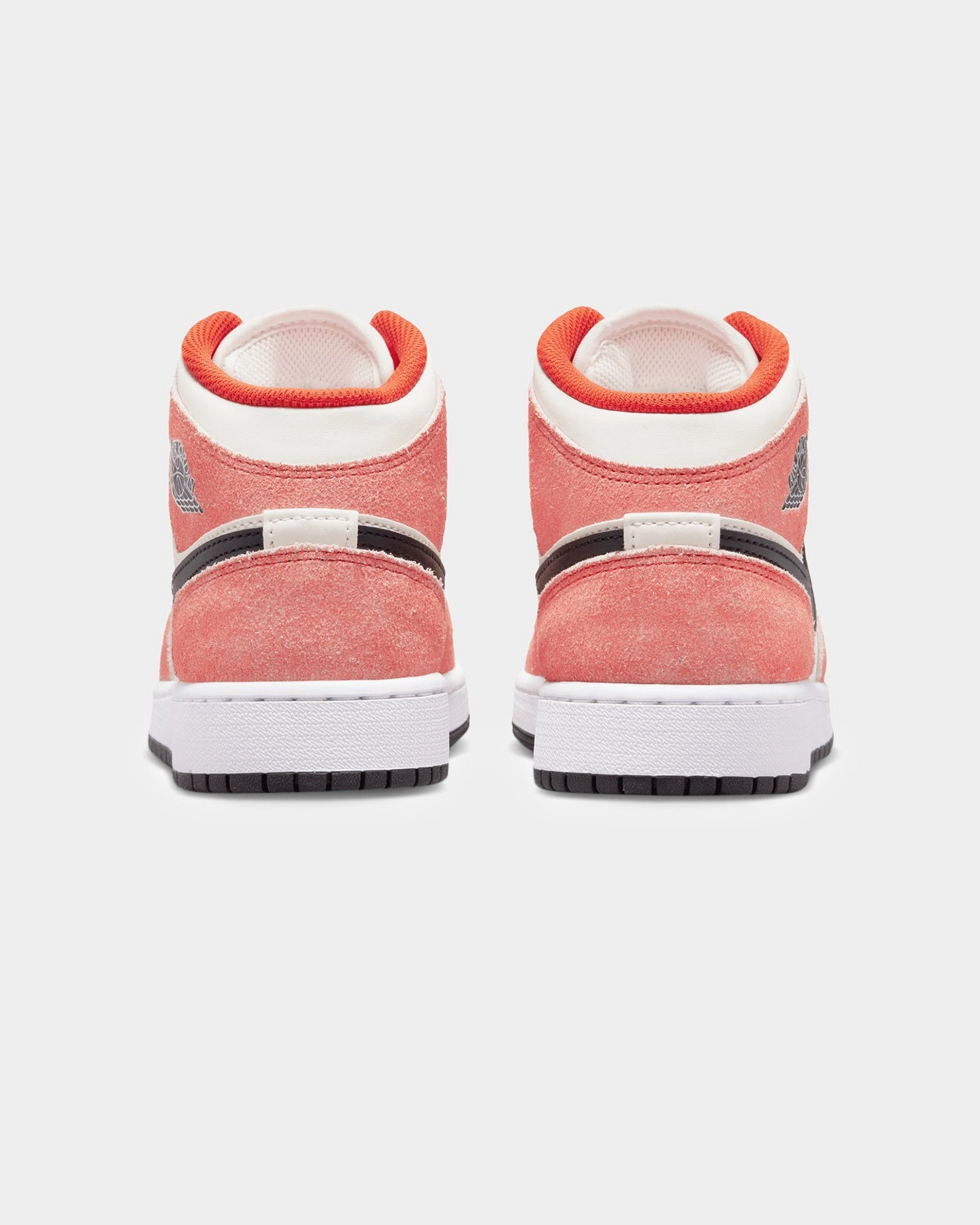 Jordan Kids' Air Jordan 1 Mid SE Orange Suede Team Orange/Black