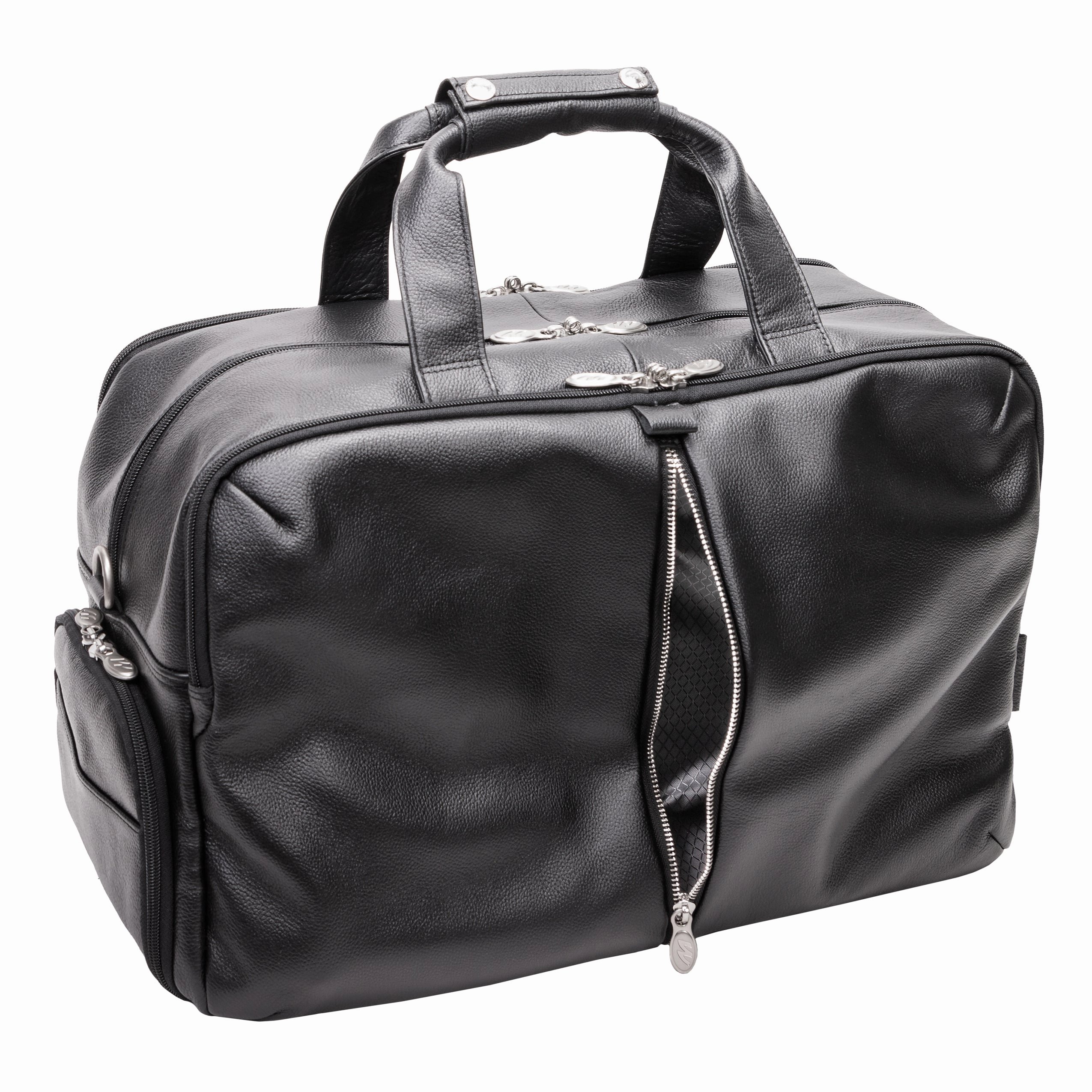 McKlein USA Avondale 22" Leather Triple Compartment Carry-All Travel Laptop Duffel