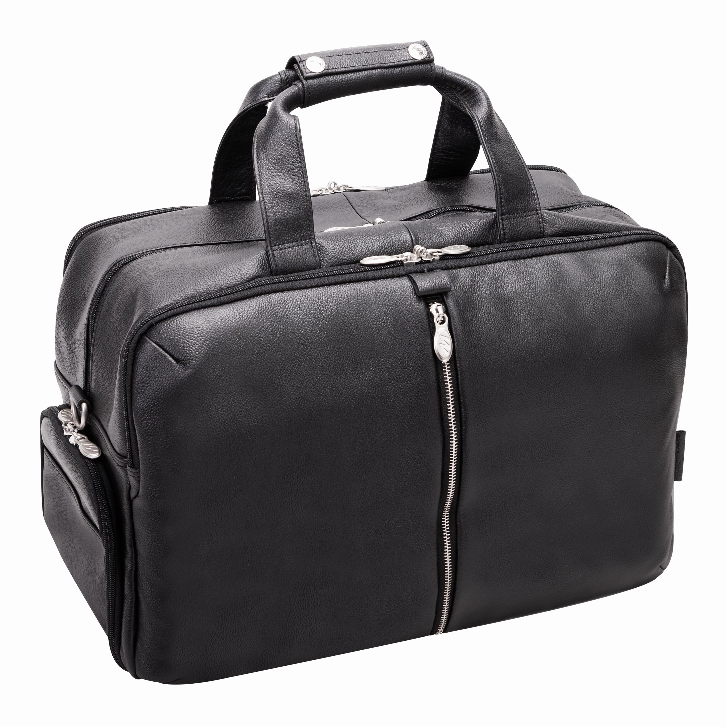 McKlein USA Avondale 22" Leather Triple Compartment Carry-All Travel Laptop Duffel