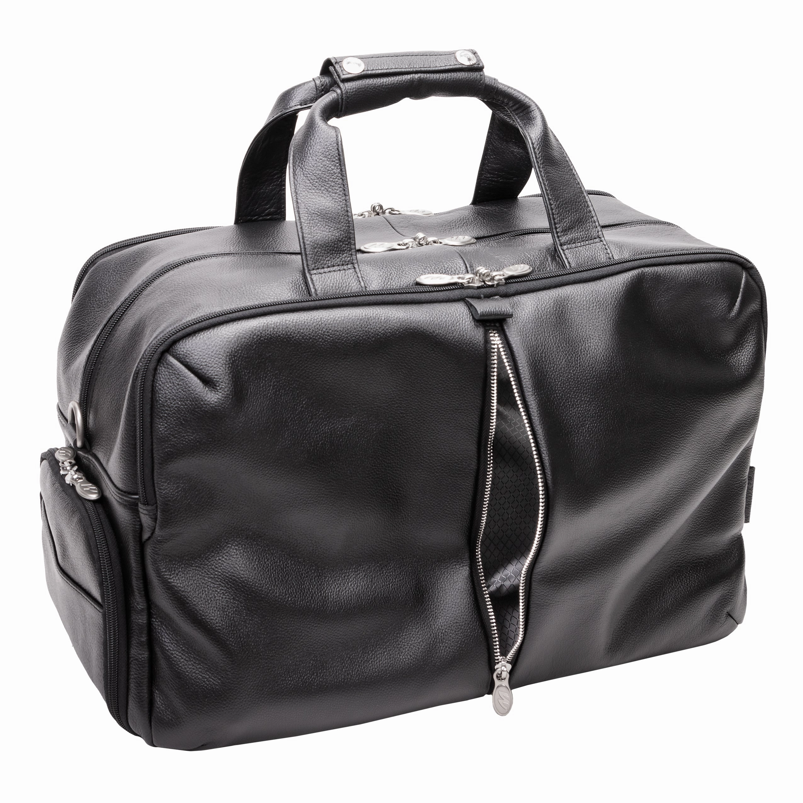 McKlein USA Avondale 22" Leather Triple Compartment Carry-All Travel Laptop Duffel
