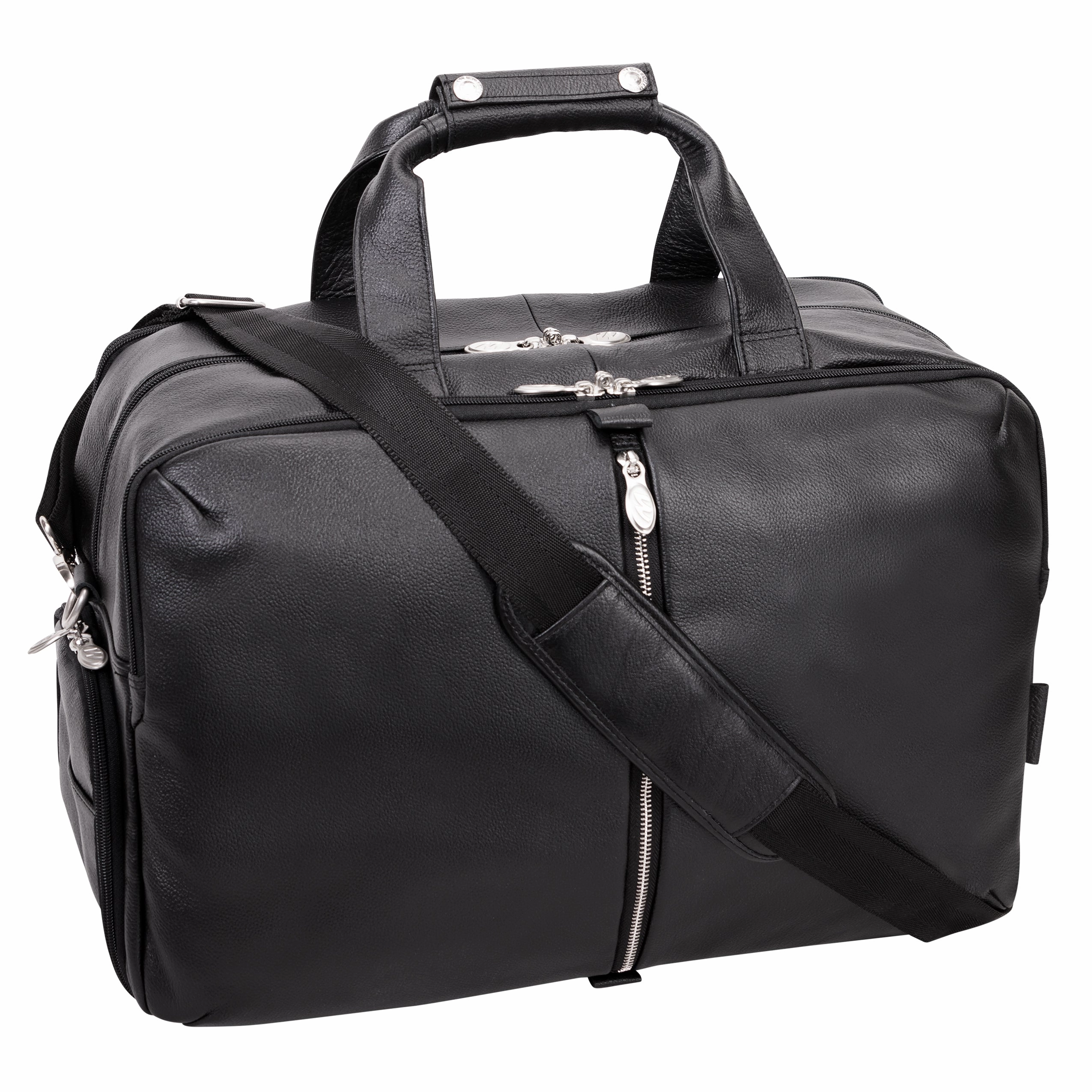 McKlein USA Avondale 22" Leather Triple Compartment Carry-All Travel Laptop Duffel