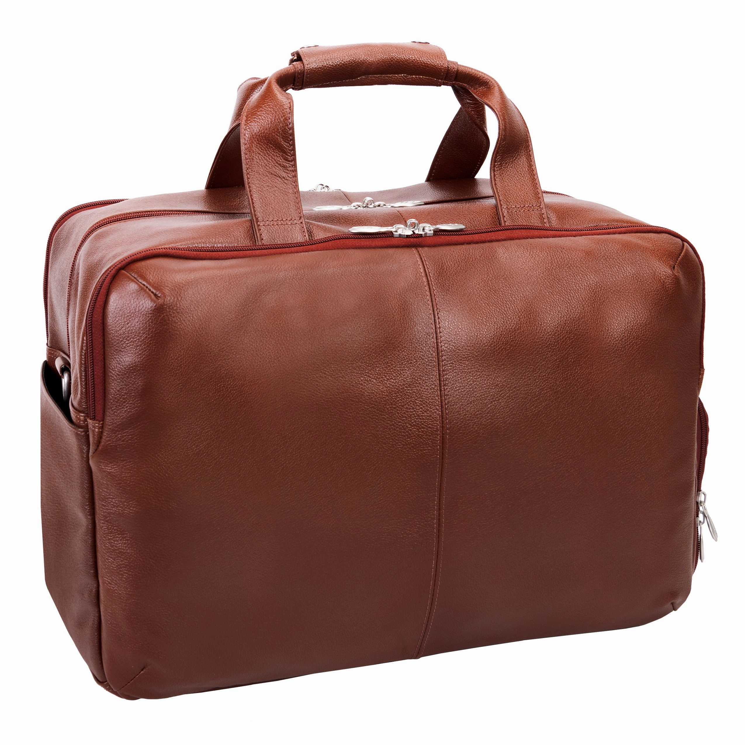 McKlein USA Avondale 22" Leather Triple Compartment Carry-All Travel Laptop Duffel