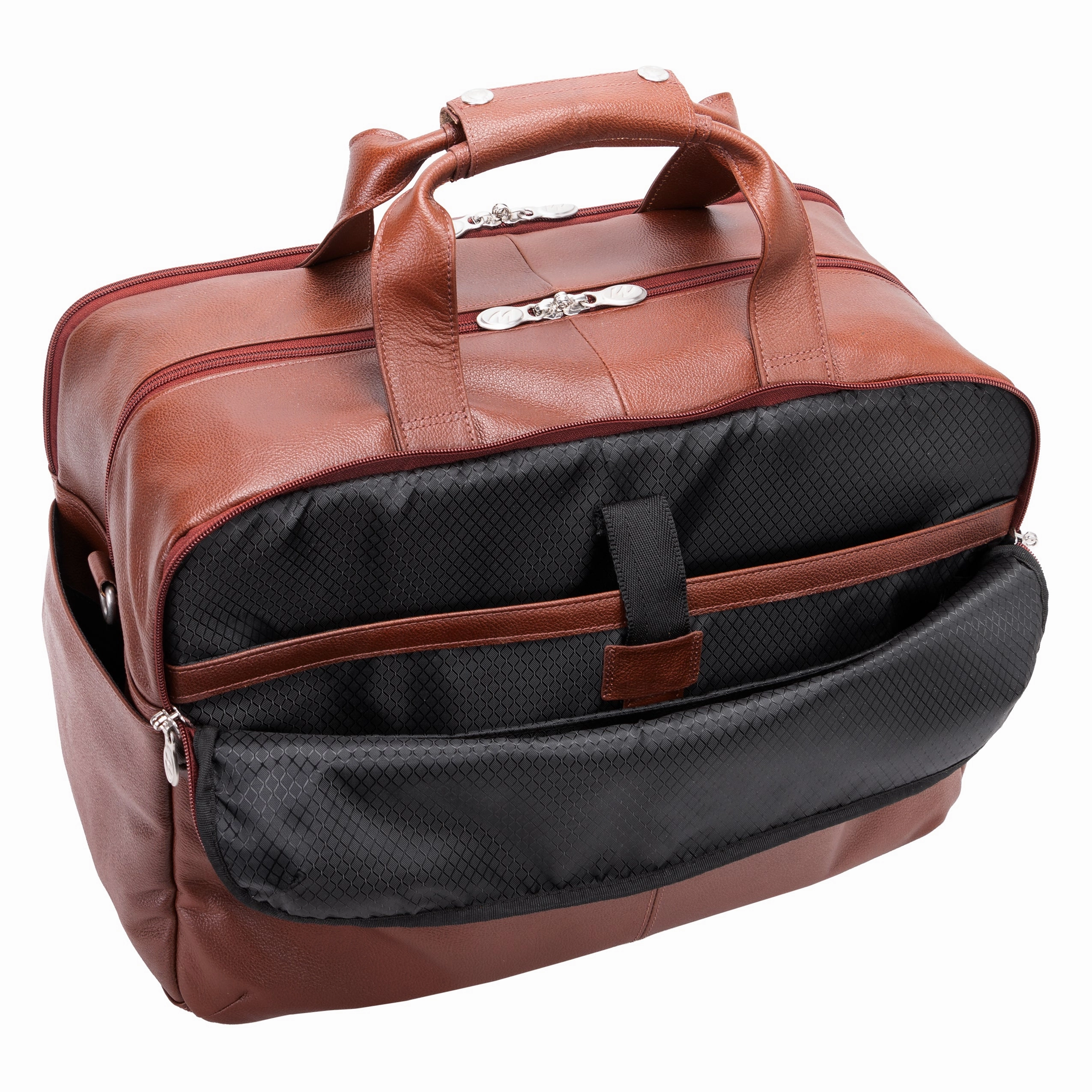 McKlein USA Avondale 22" Leather Triple Compartment Carry-All Travel Laptop Duffel