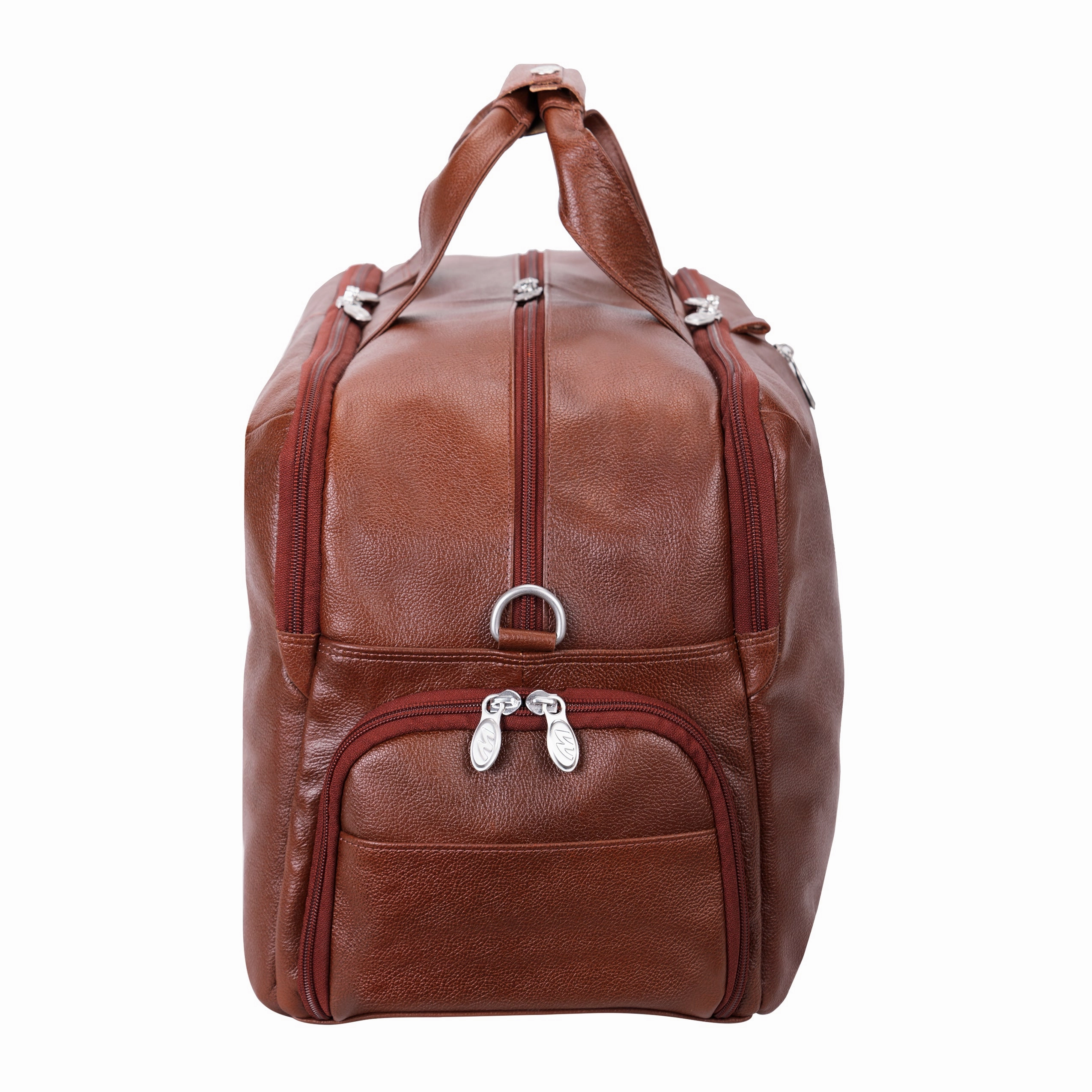 McKlein USA Avondale 22" Leather Triple Compartment Carry-All Travel Laptop Duffel