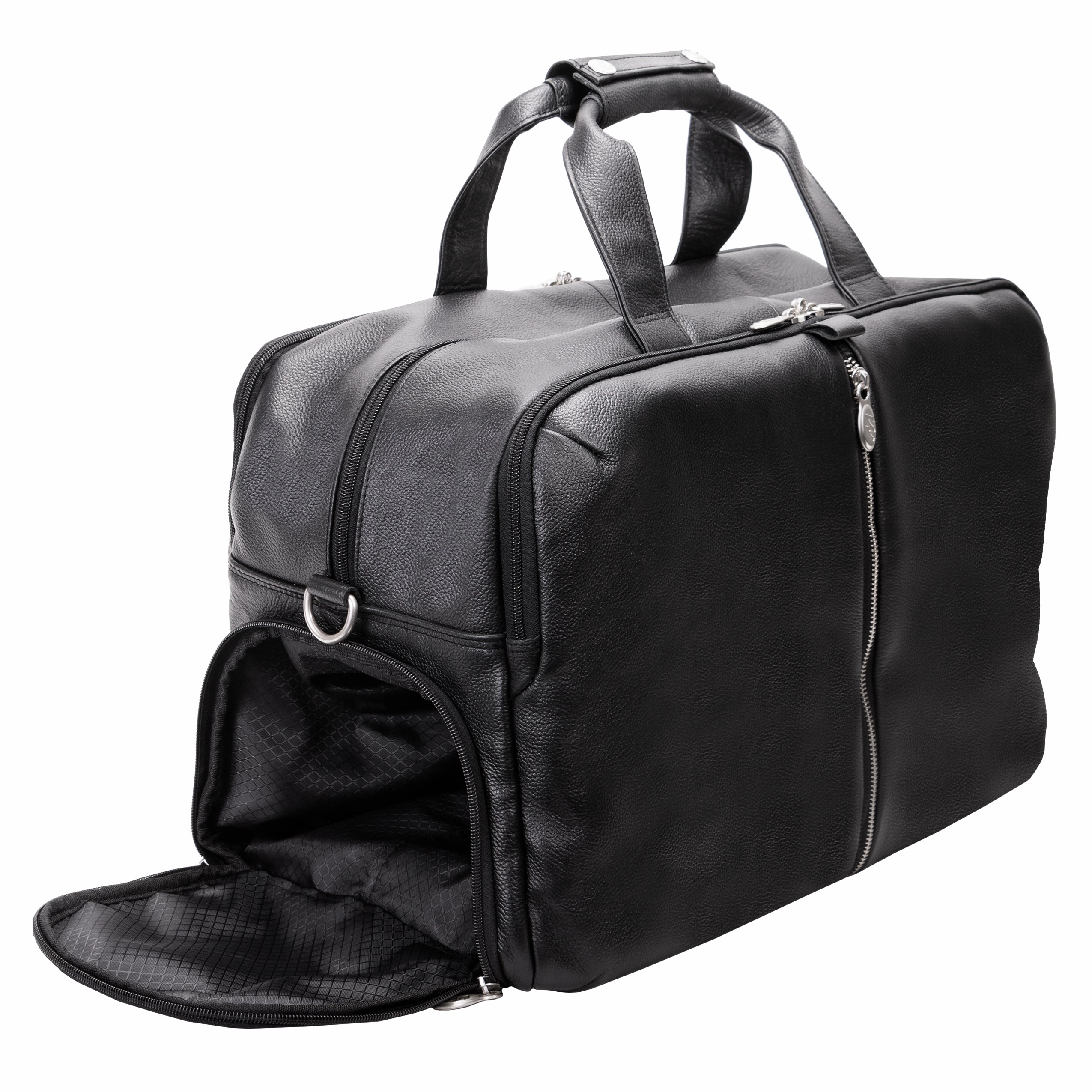 McKlein USA Avondale 22" Leather Triple Compartment Carry-All Travel Laptop Duffel