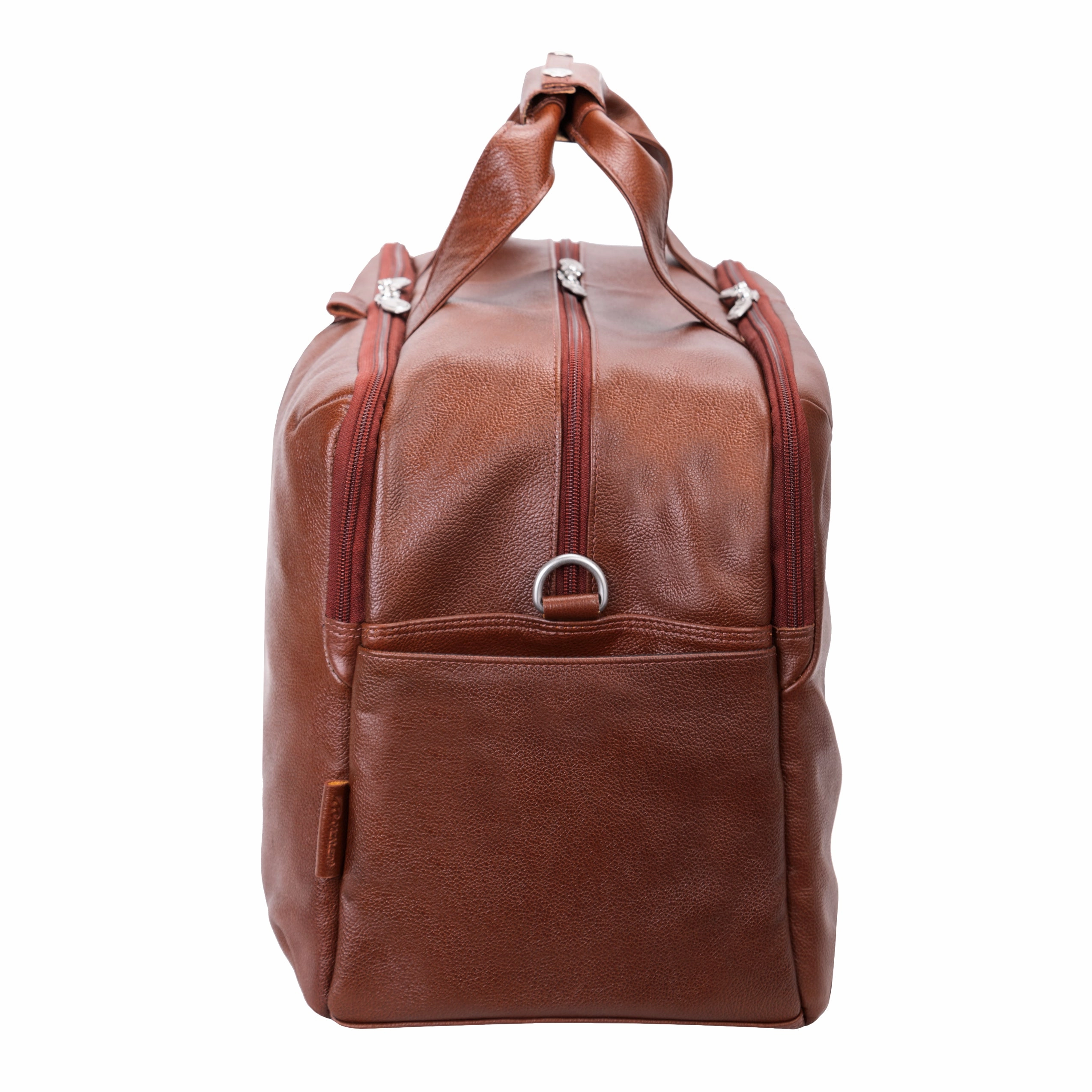 McKlein USA Avondale 22" Leather Triple Compartment Carry-All Travel Laptop Duffel