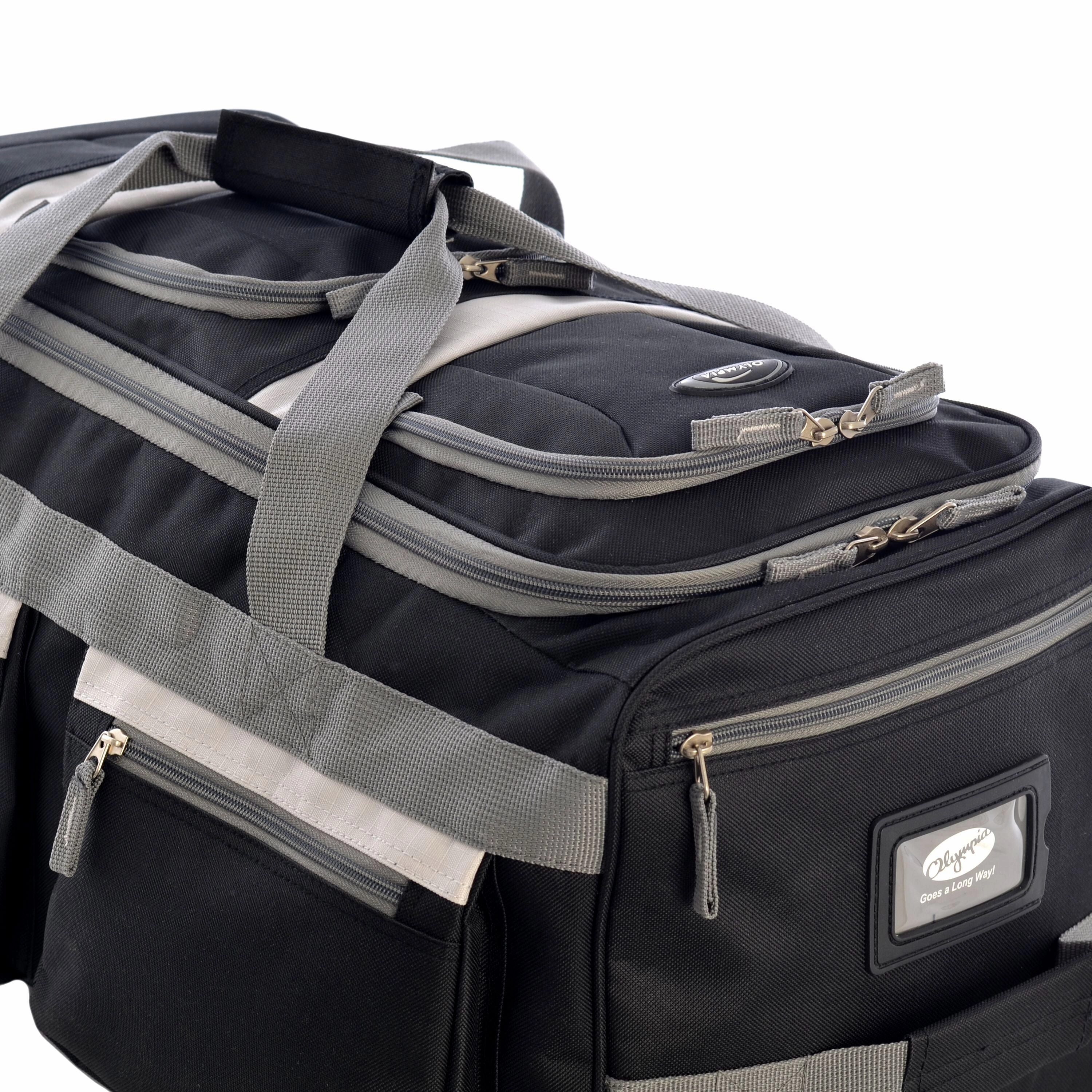 Olympia USA 22" 8 Pocket Rolling Duffel Bag