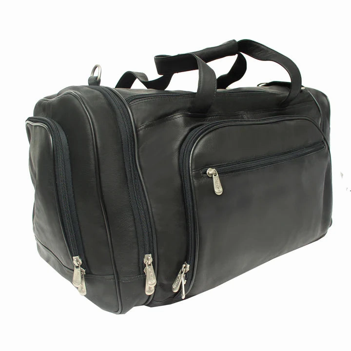 Piel Leather Multi Compartment Duffel Bag
