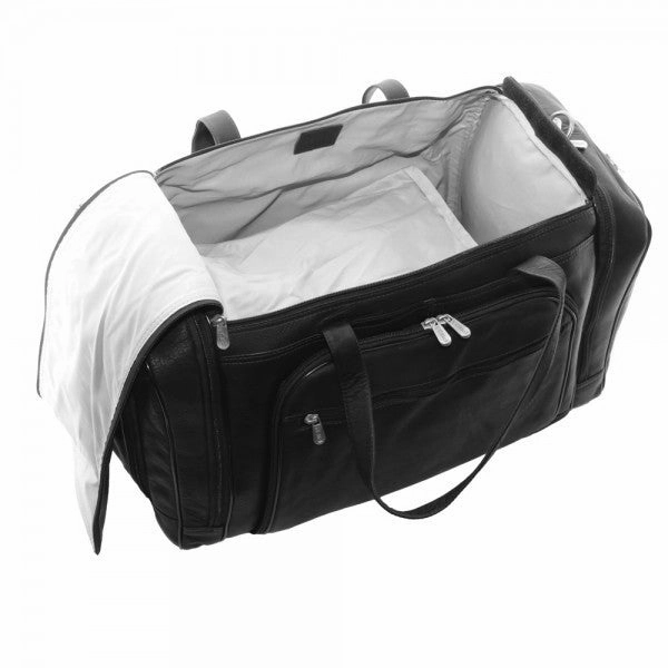 Piel Leather Multi Compartment Duffel Bag
