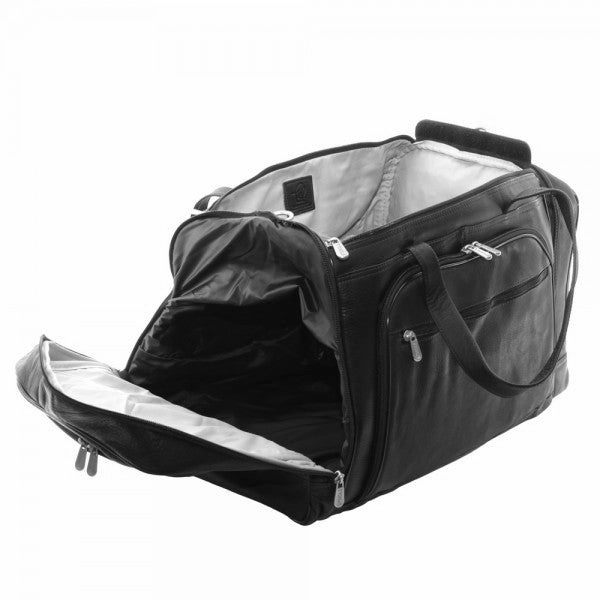 Piel Leather Multi Compartment Duffel Bag