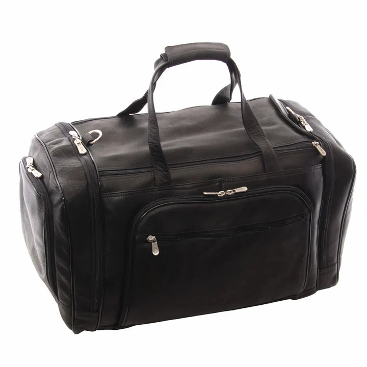 Piel Leather Multi Compartment Duffel Bag