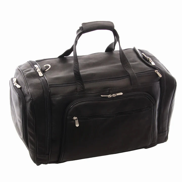 Piel Leather Multi Compartment Duffel Bag