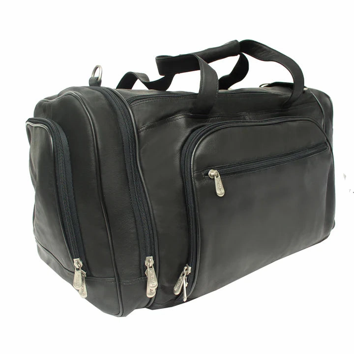 Piel Leather Multi Compartment Duffel Bag