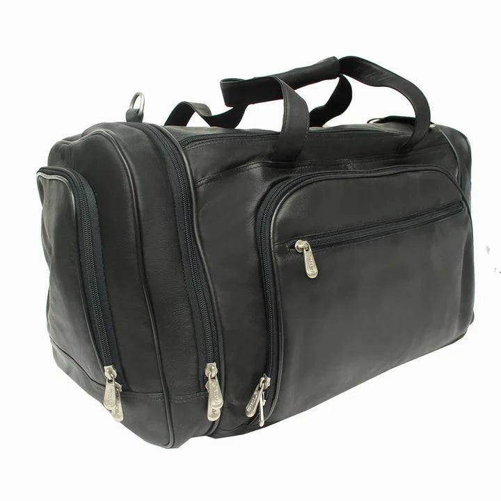Piel Leather Multi Compartment Duffel Bag