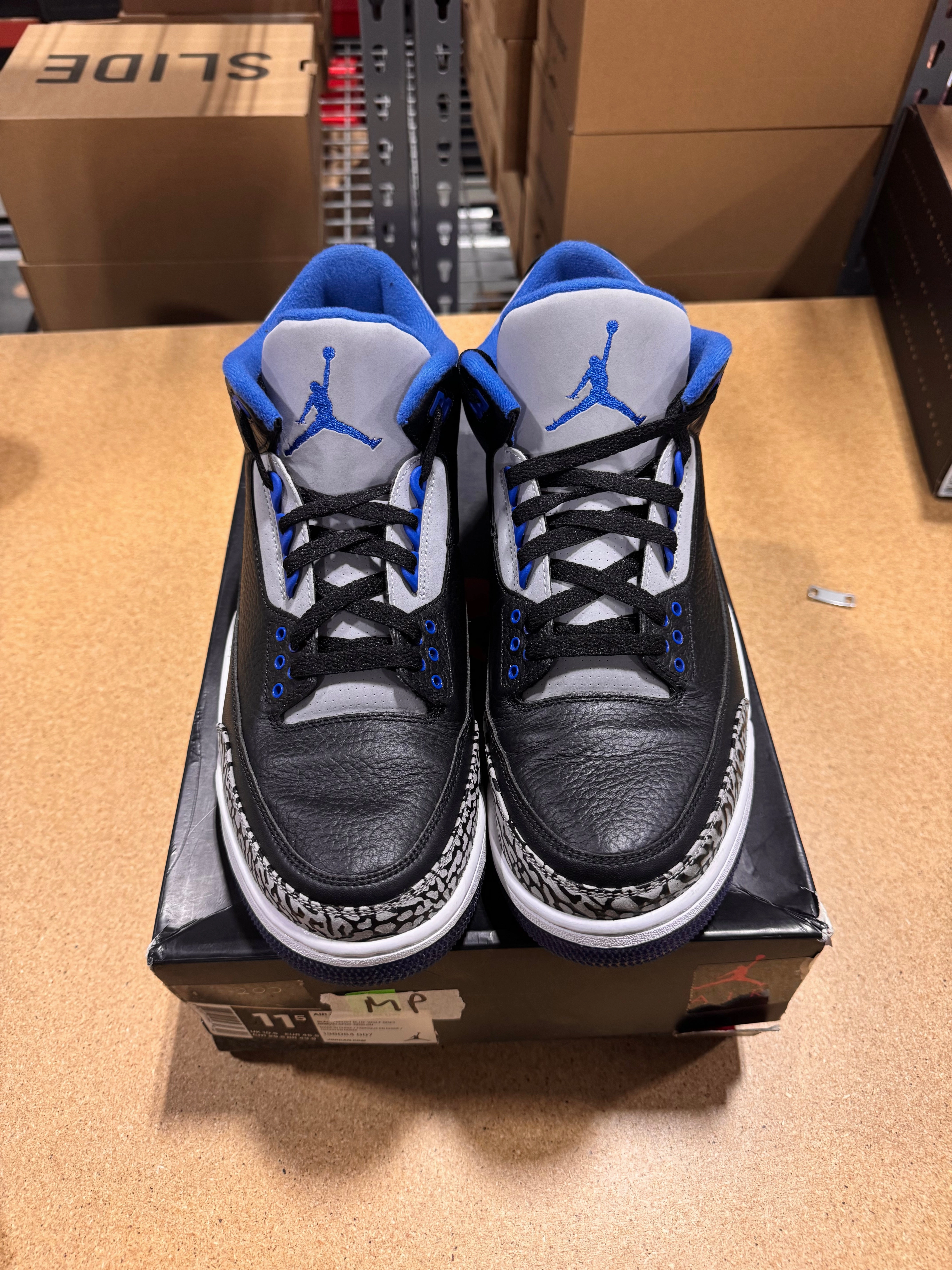 PRE OWNED  Air Jordan 3 Retro Sport Blue