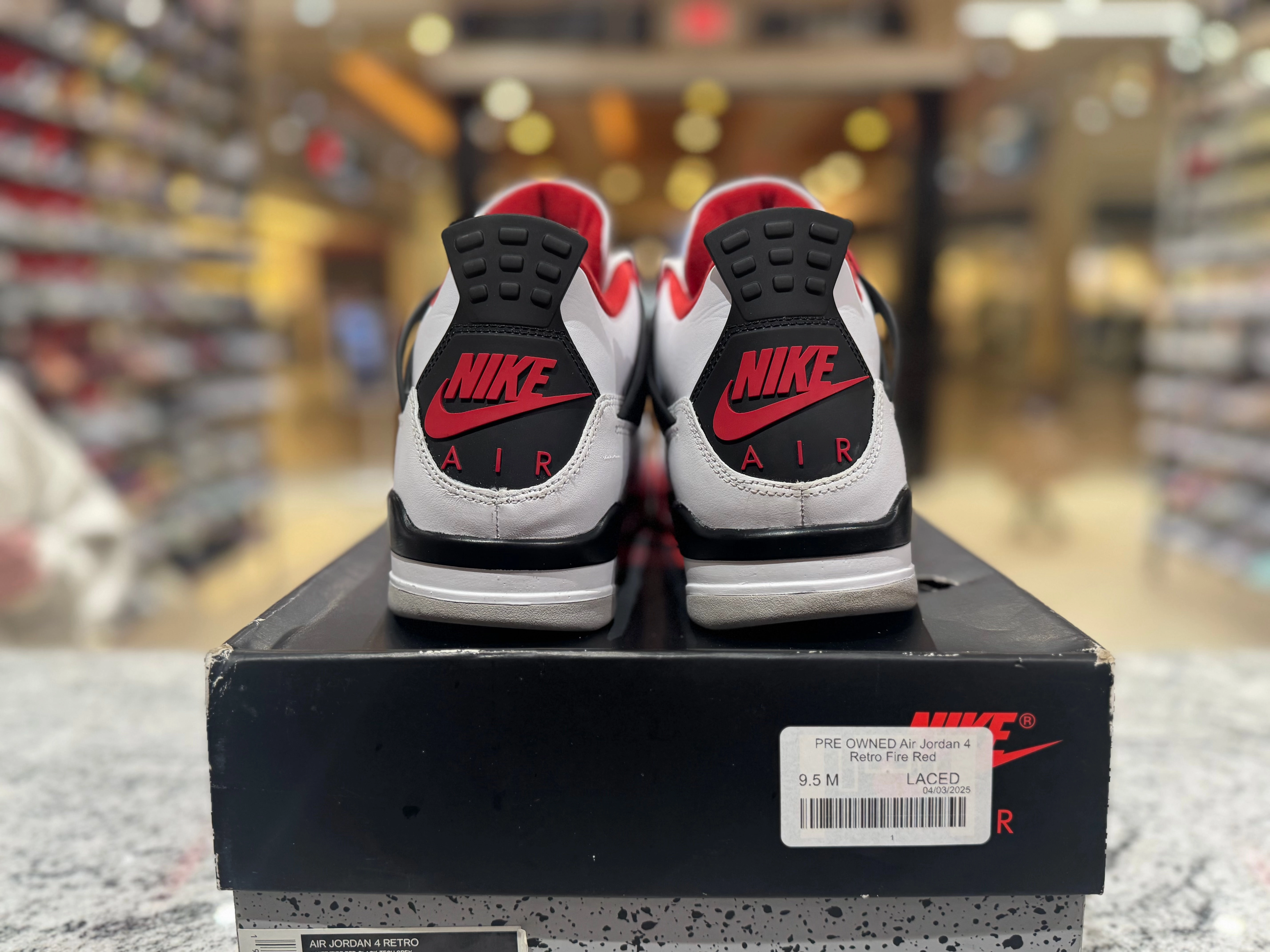 PRE OWNED Air Jordan 4 Retro Fire Red