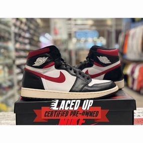 PRE OWNED  Air Jordan Retro 1 Black Gym Red