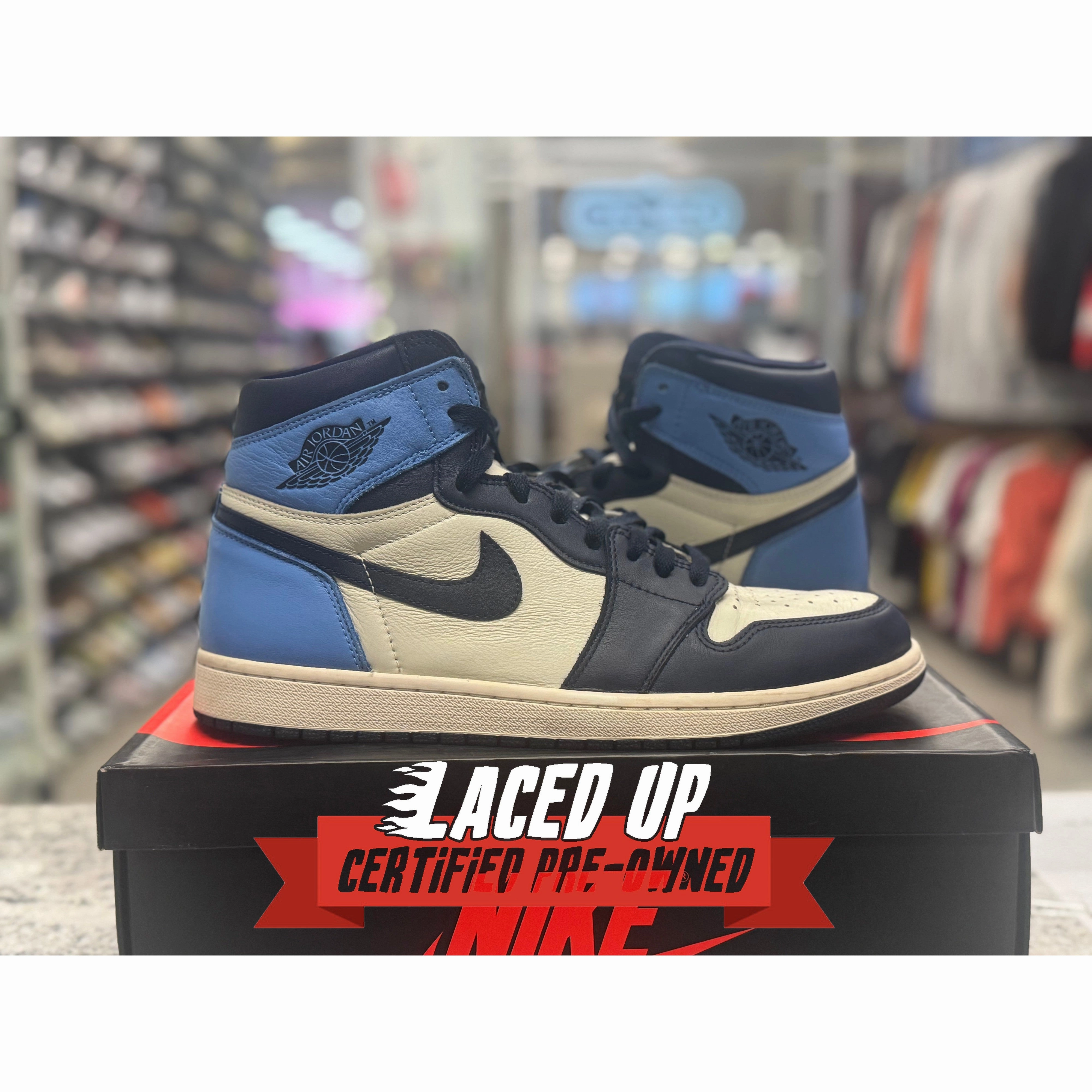PRE OWNED Air Jordan Retro 1  Obsidian