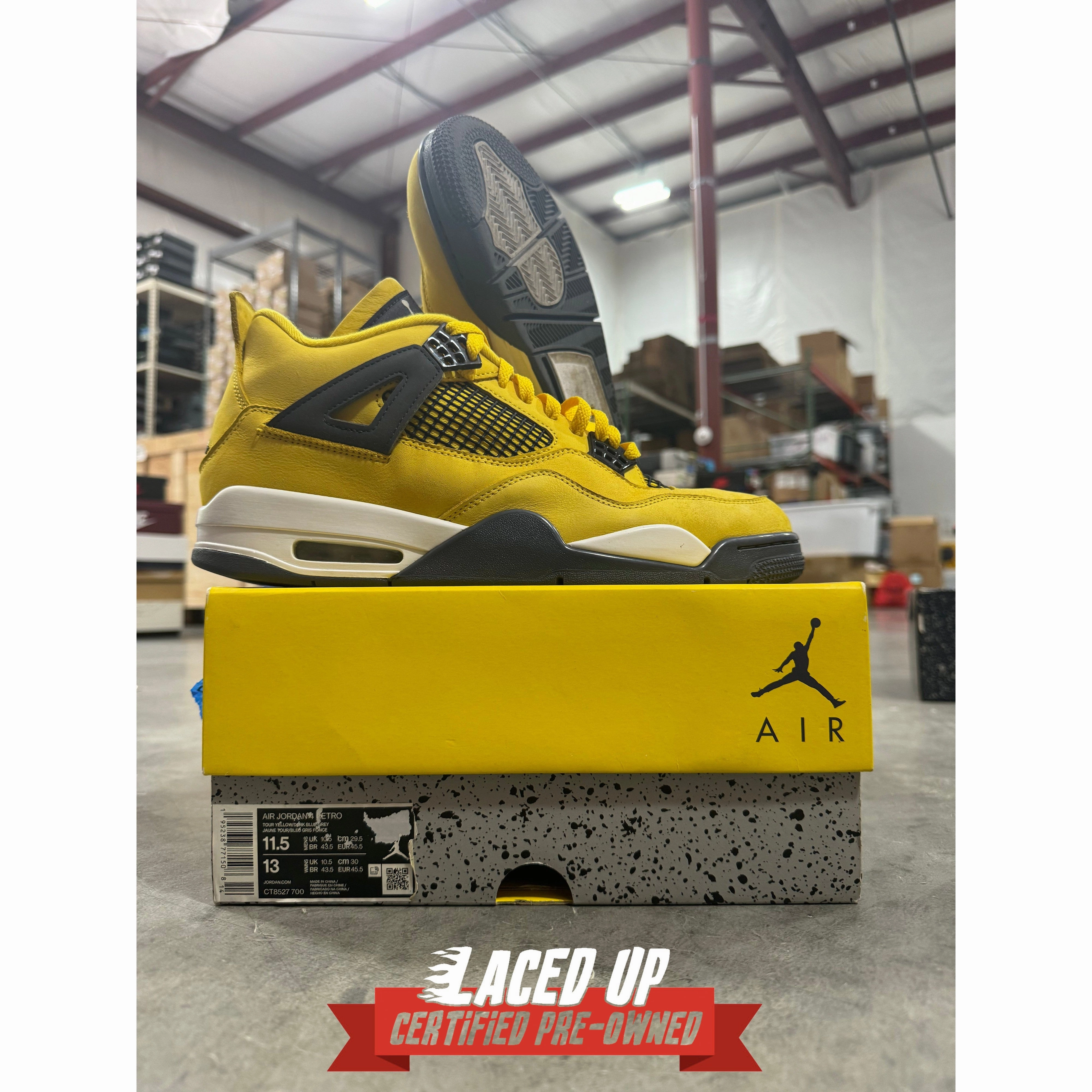 PRE OWNED Air Jordan Retro 4 Lightning 2021