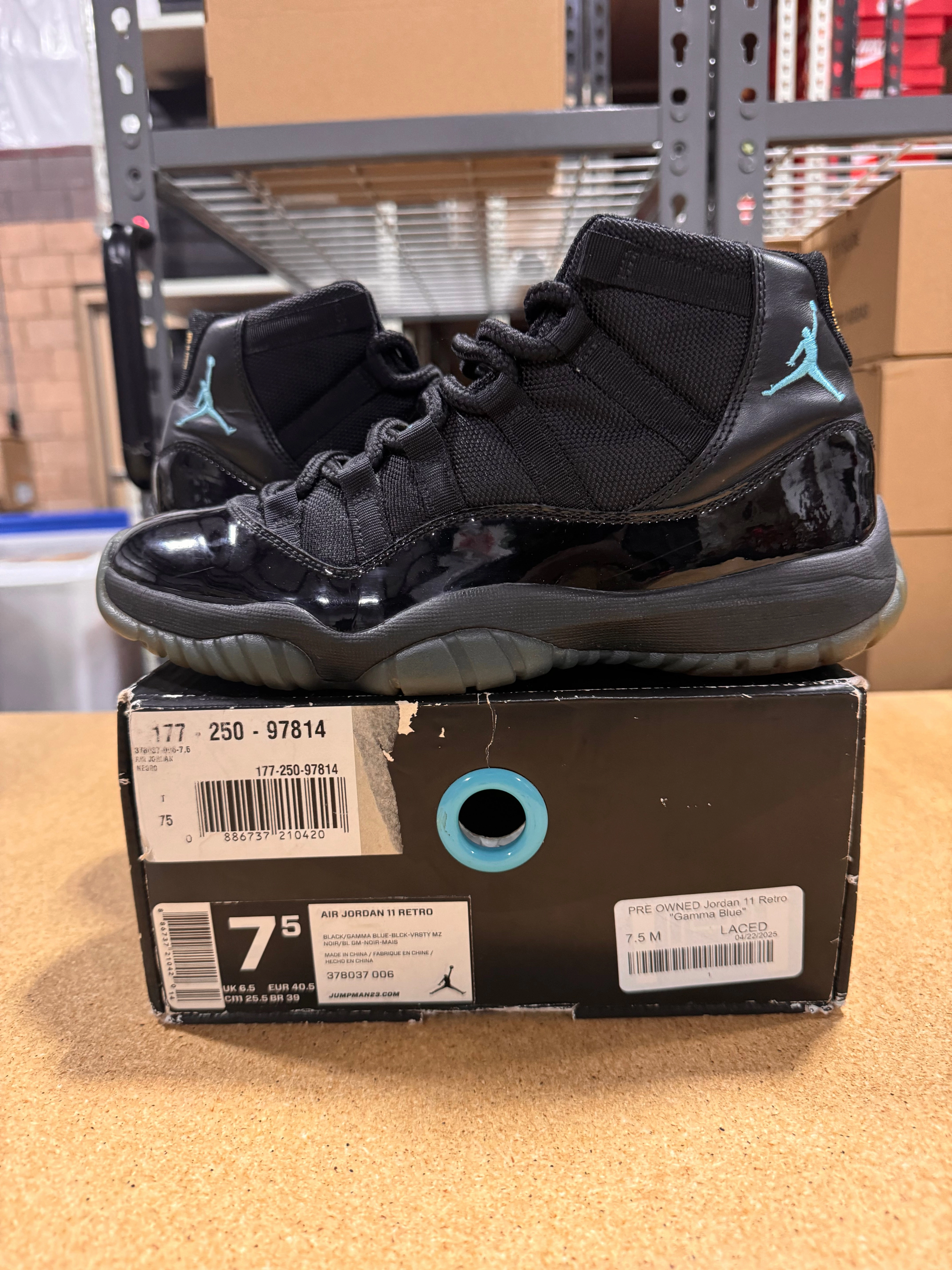 PRE OWNED Jordan 11 Retro Gamma Blue