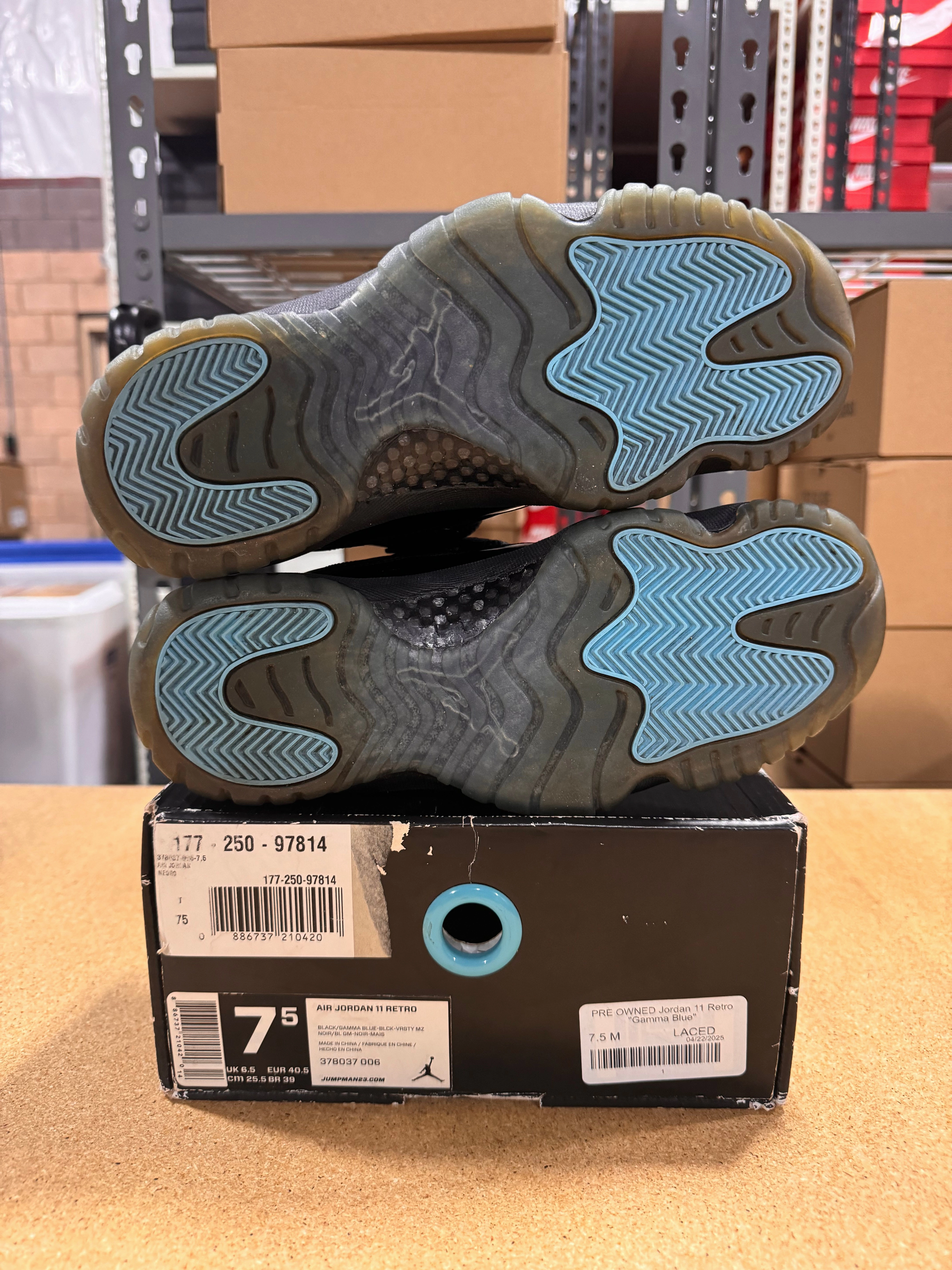 PRE OWNED Jordan 11 Retro Gamma Blue