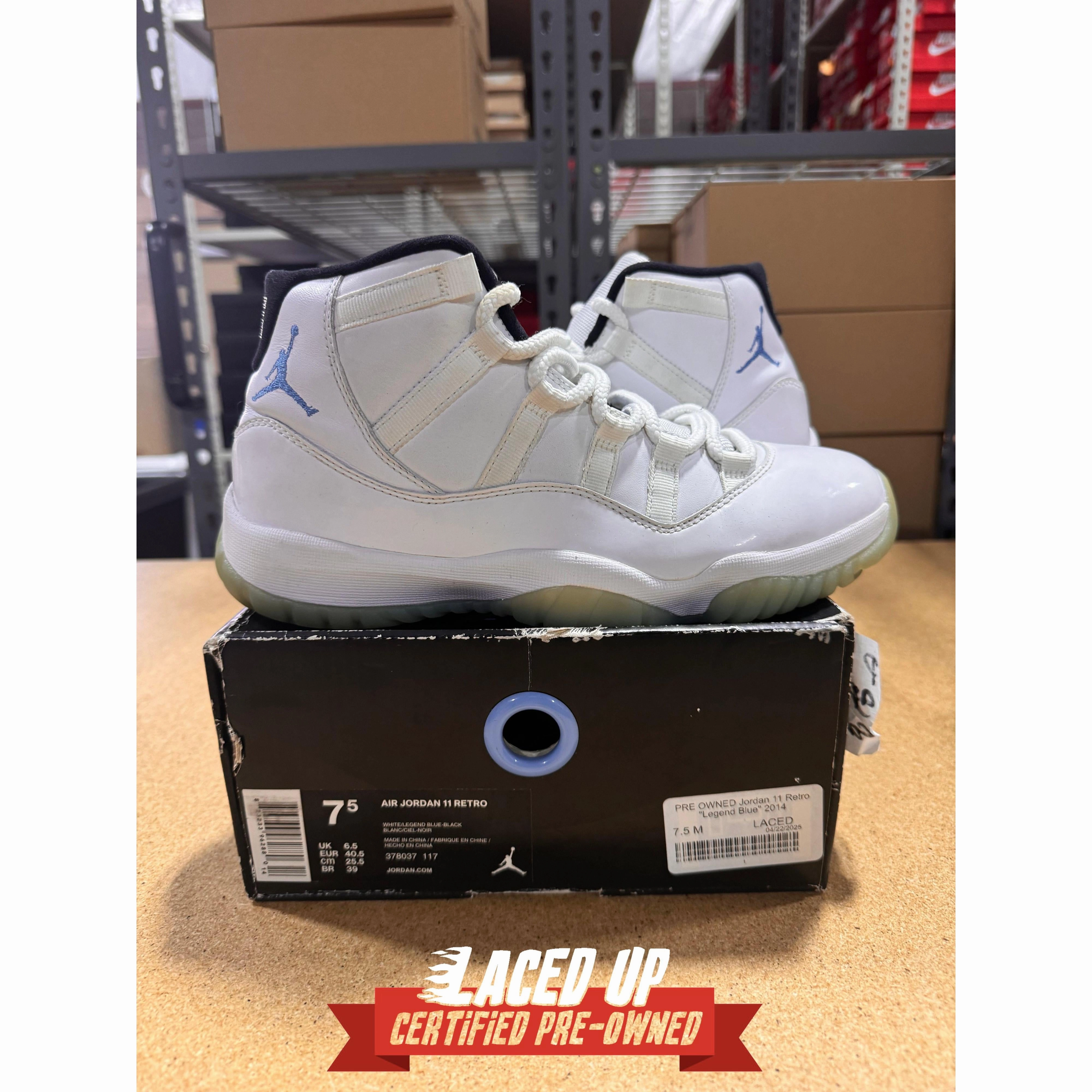 PRE OWNED Jordan 11 Retro Legend Blue 2014