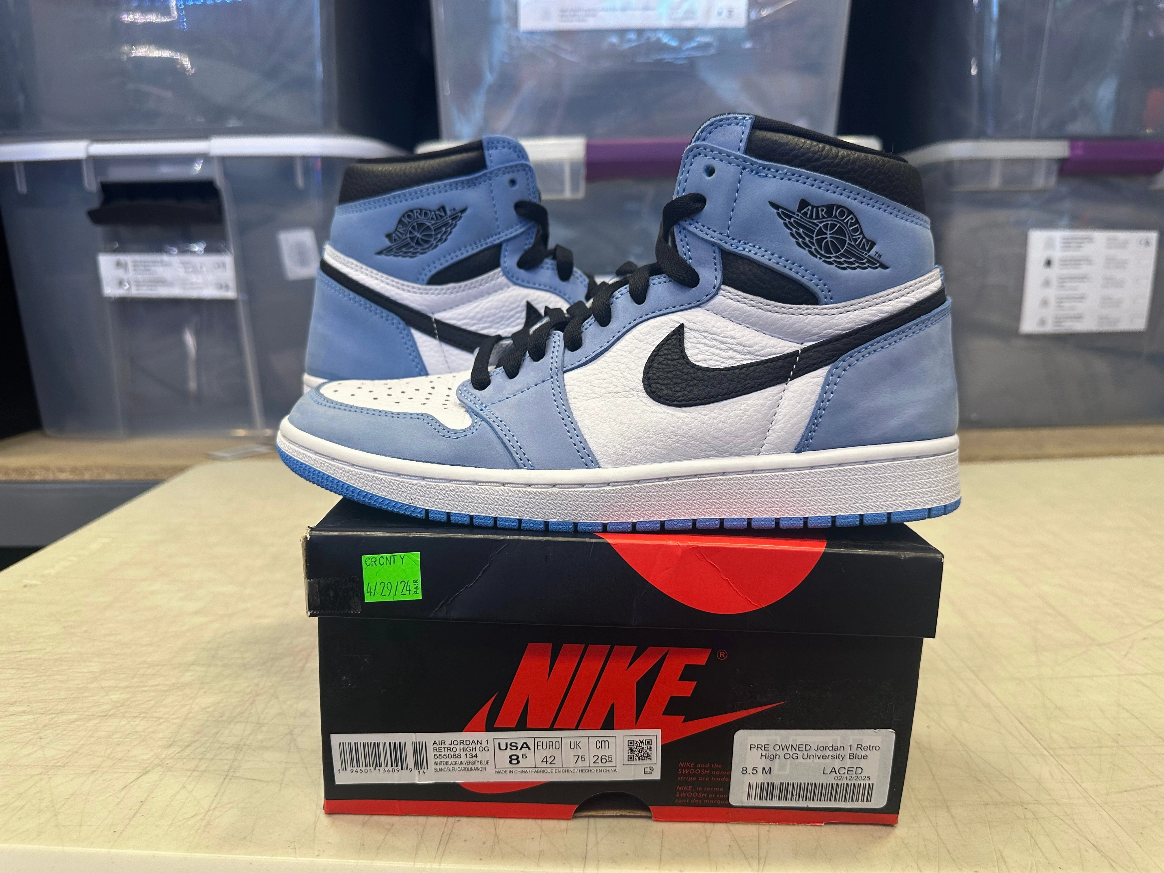PRE OWNED Jordan 1 Retro High OG University Blue