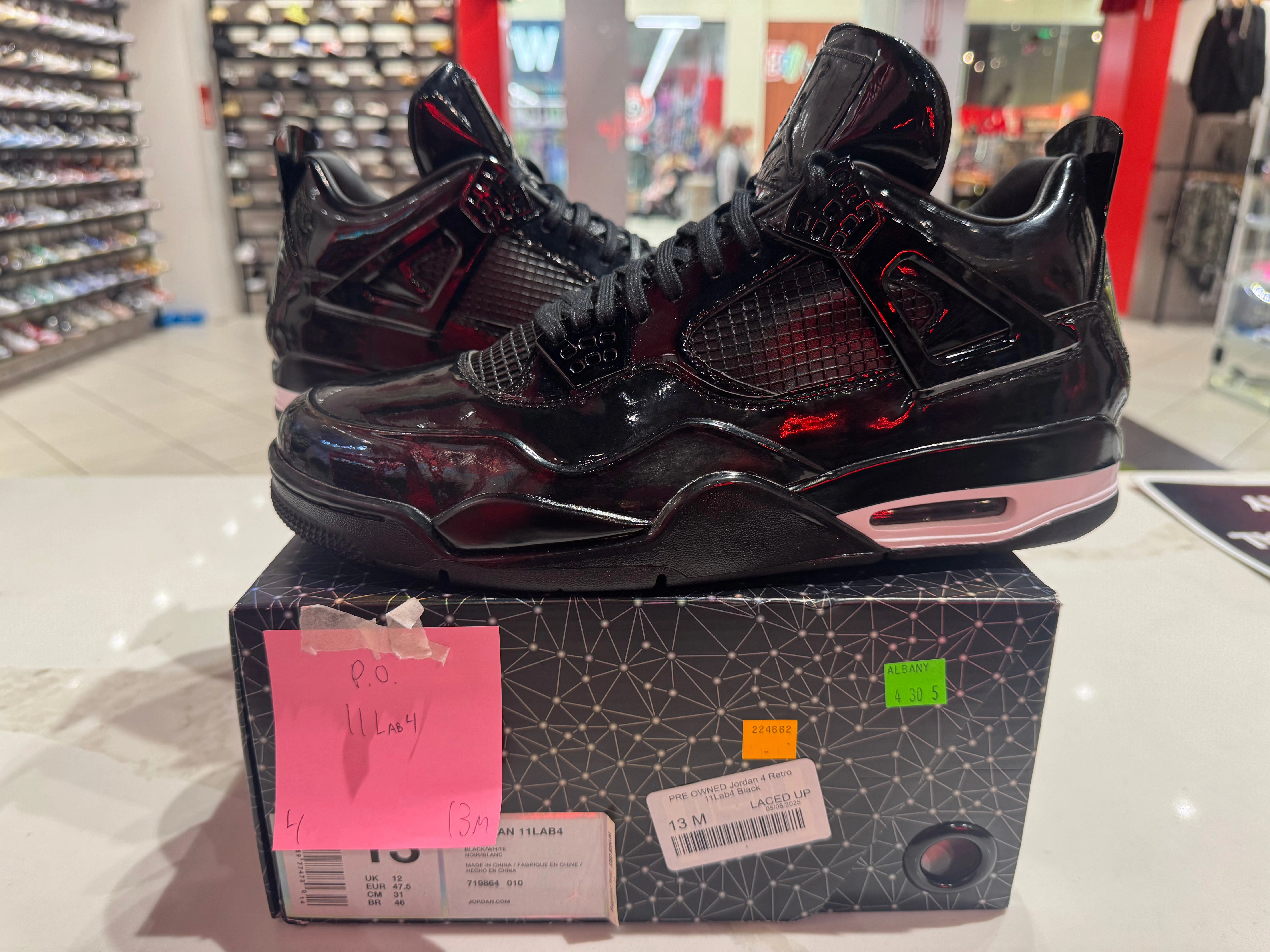 PRE OWNED Jordan 4 Retro 11Lab4 Black
