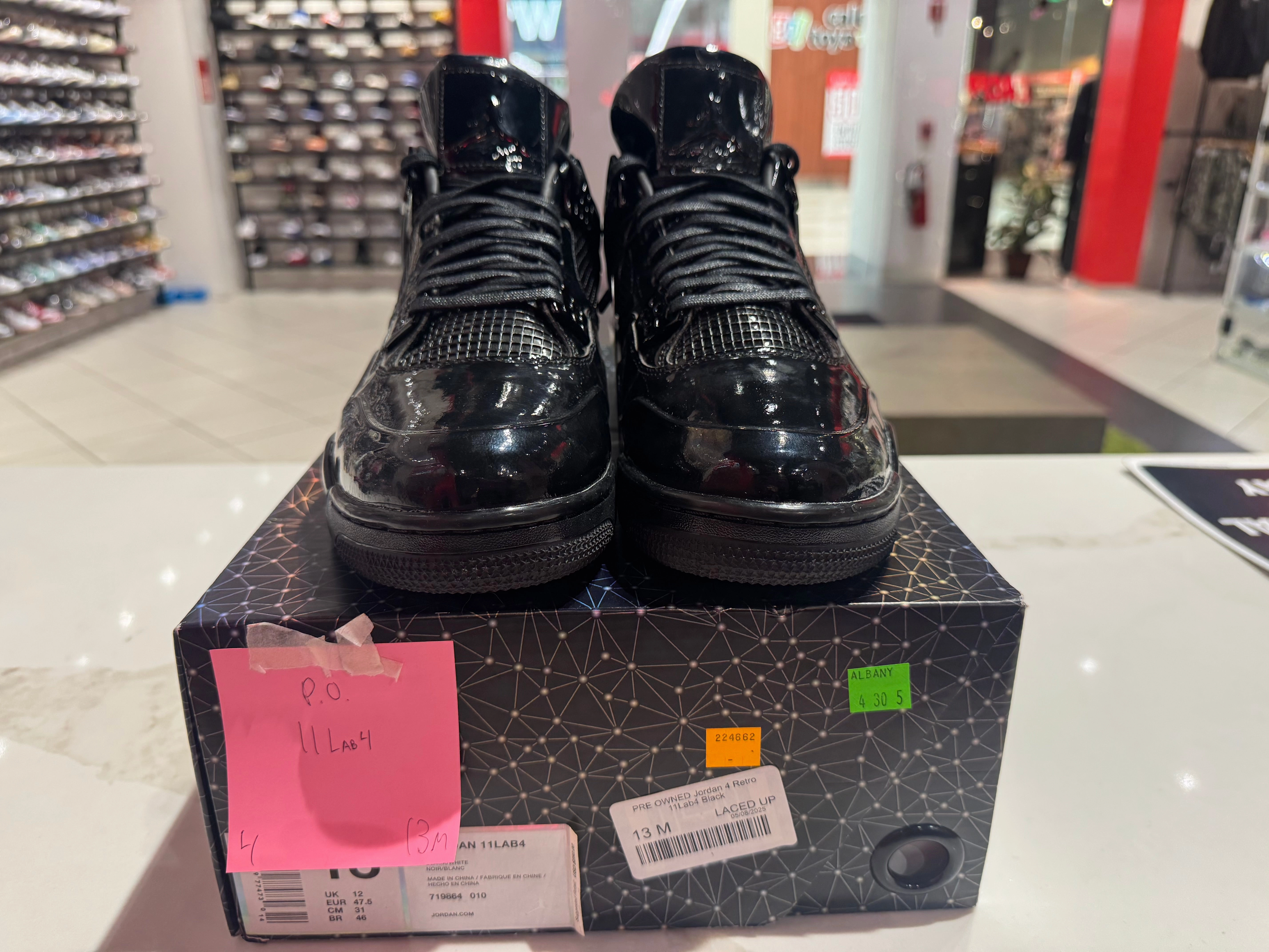 PRE OWNED Jordan 4 Retro 11Lab4 Black