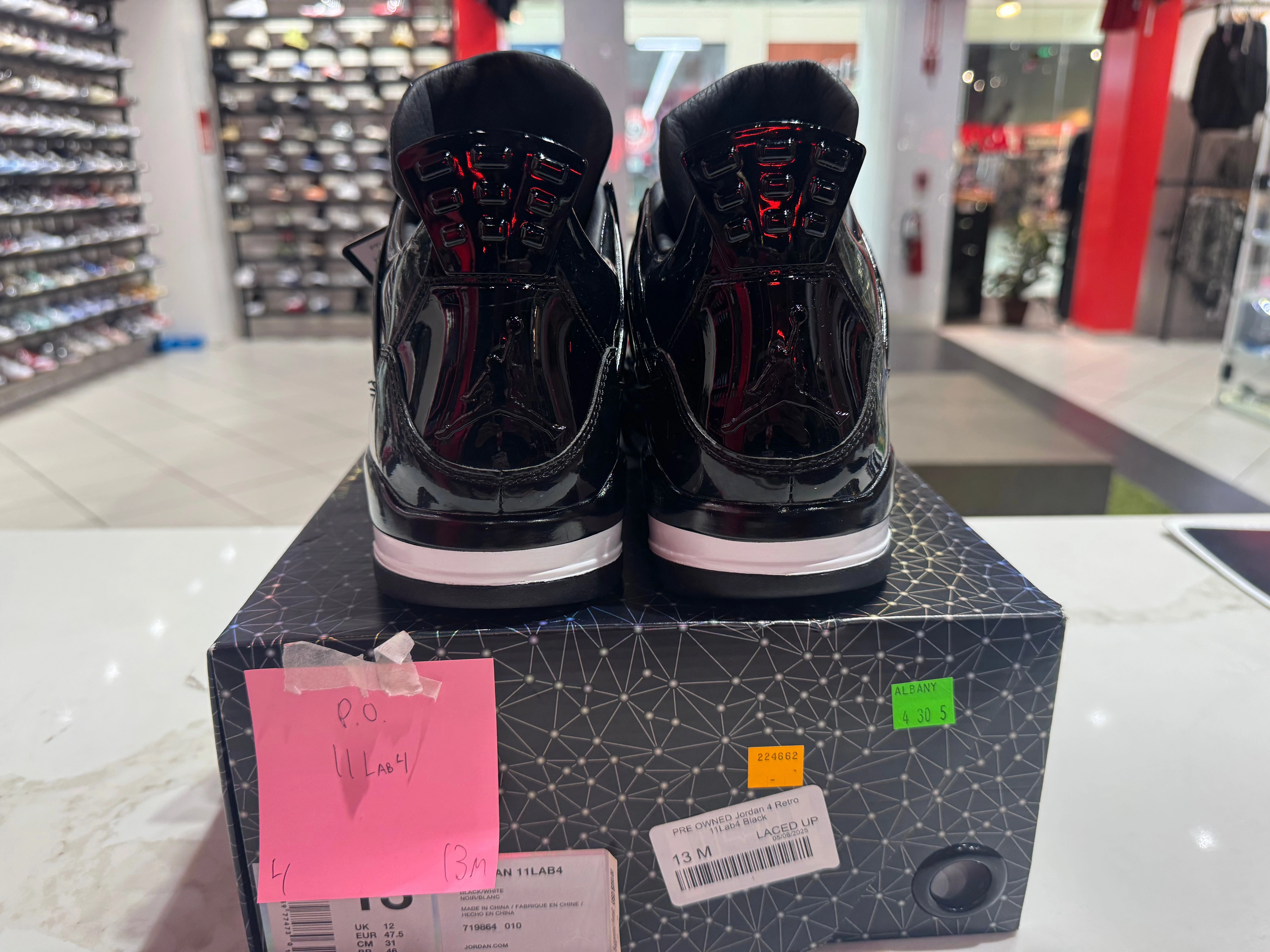 PRE OWNED Jordan 4 Retro 11Lab4 Black