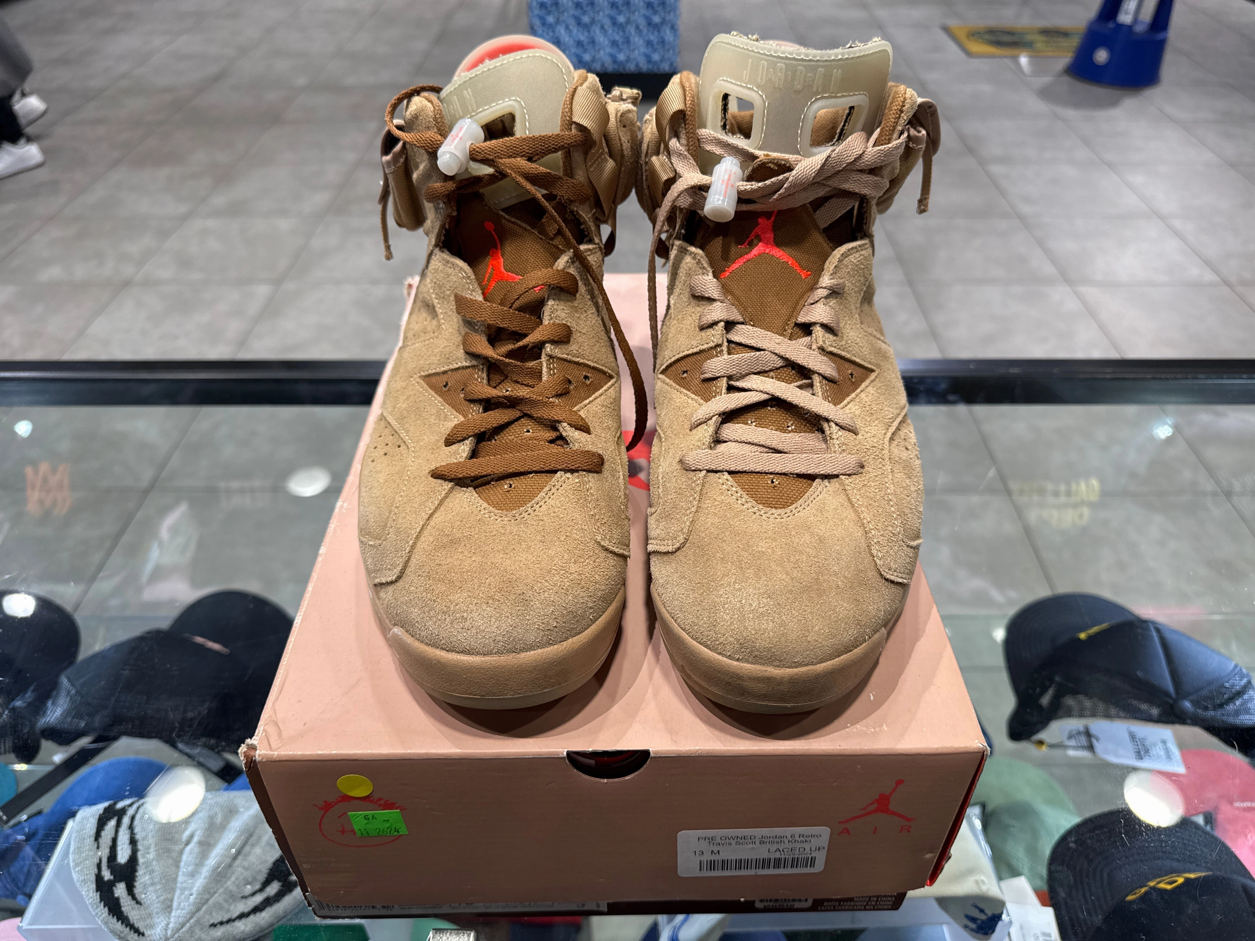PRE OWNED Jordan 6 Retro Travis Scott British Khaki