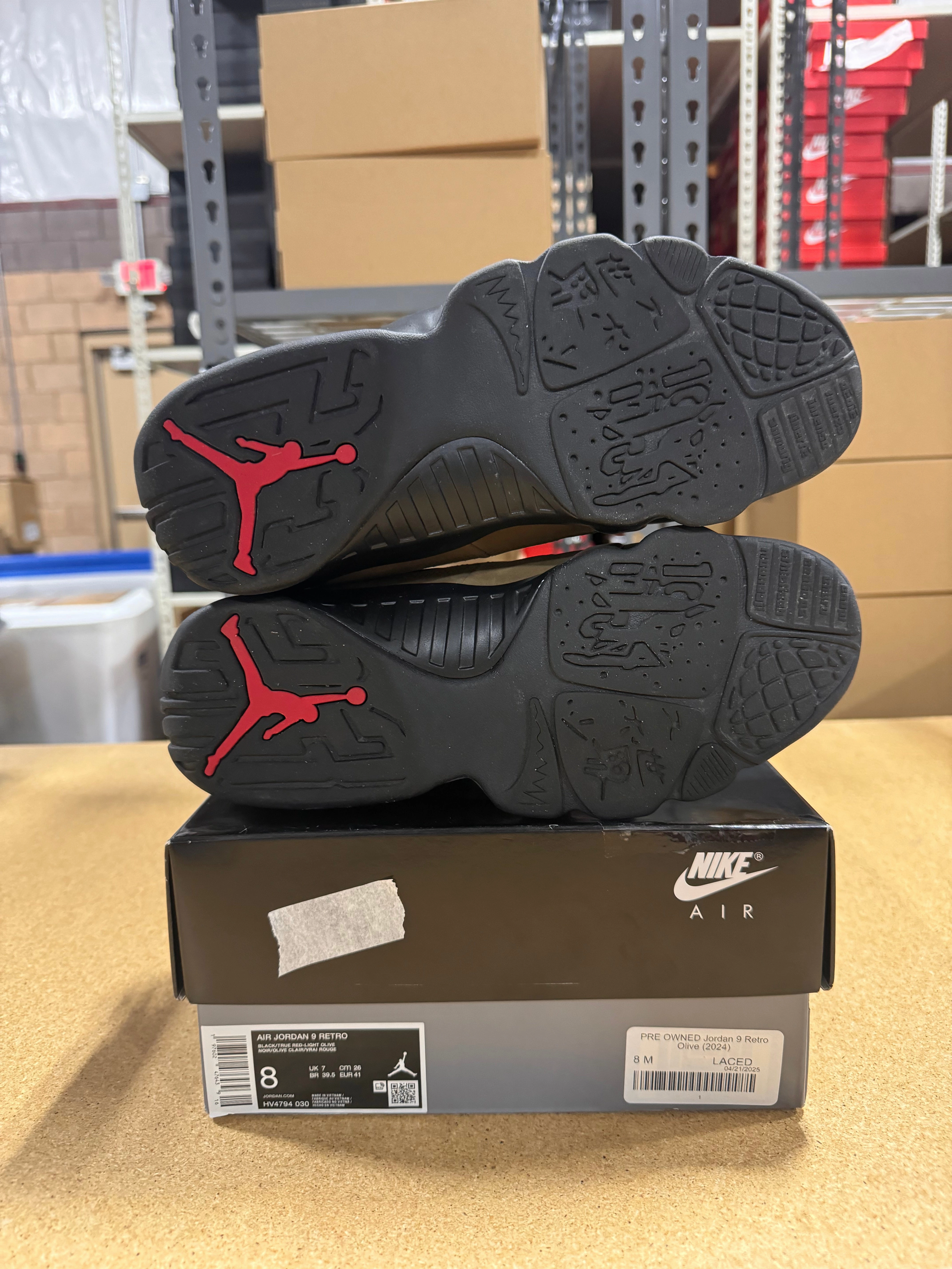 PRE OWNED Jordan 9 Retro Olive (2024)